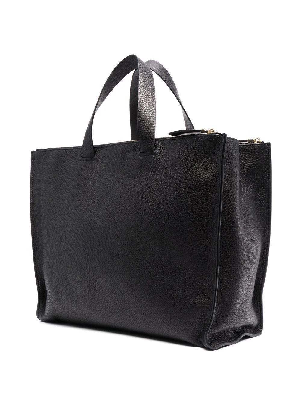 debossed-logo pebbled-texture tote bag - 3