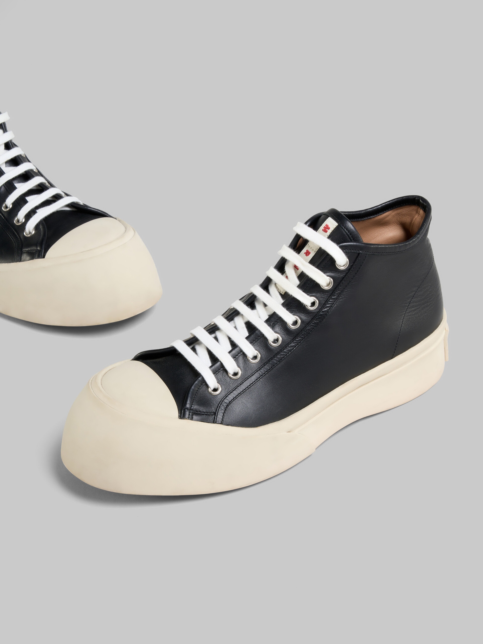 BLACK NAPPA LEATHER PABLO HIGH-TOP SNEAKER - 4