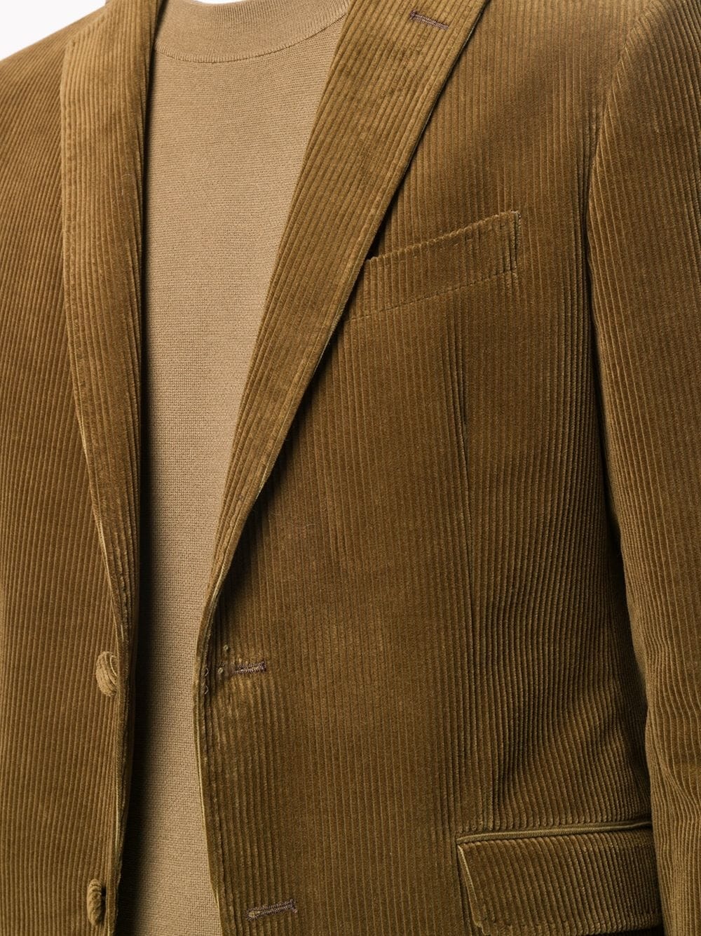 single-breasted corduroy blazer - 5