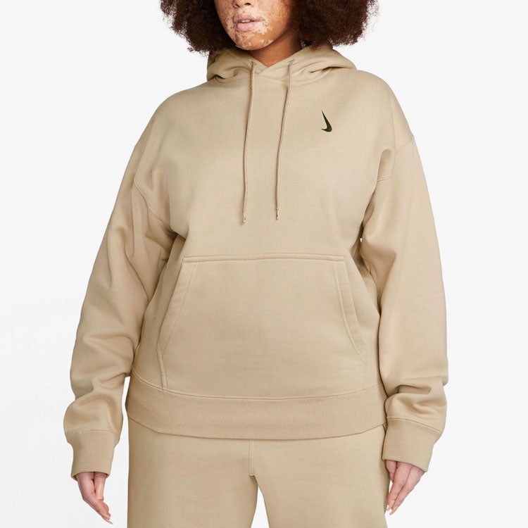 Men's Nike x Billie Eilish Crossover Solid Color Cotton Hooded Long Sleeves Autumn Us Edition Brown  - 3