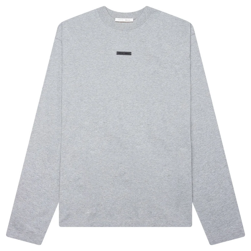 CLASSIC L/S T-SHIRT - CONCRETE HEATHER - 1