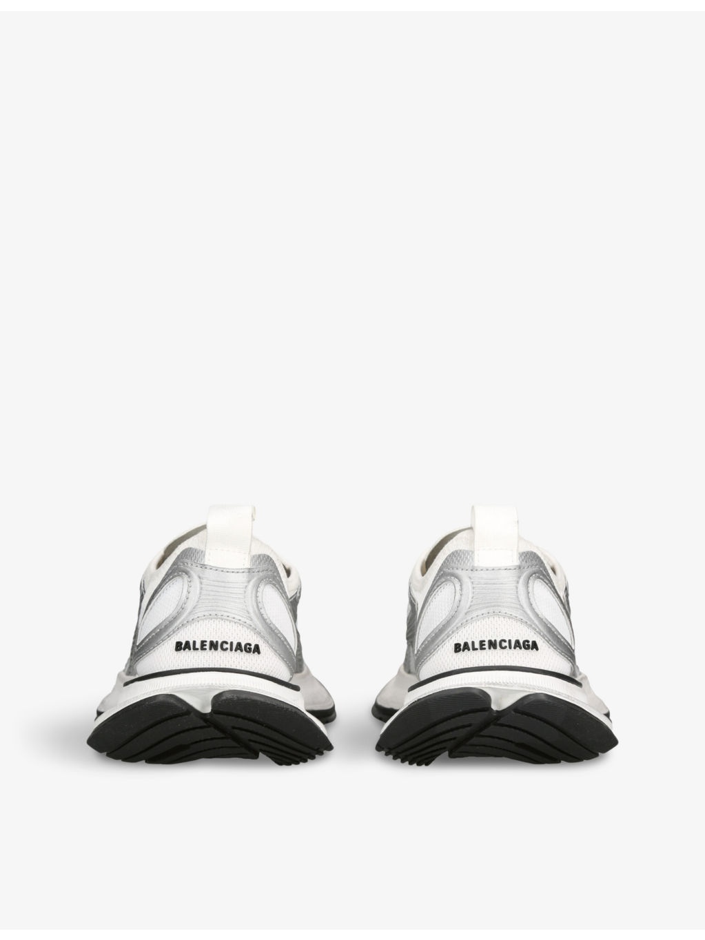 Circuit logo-embossed leather and mesh low-top trainers - 4