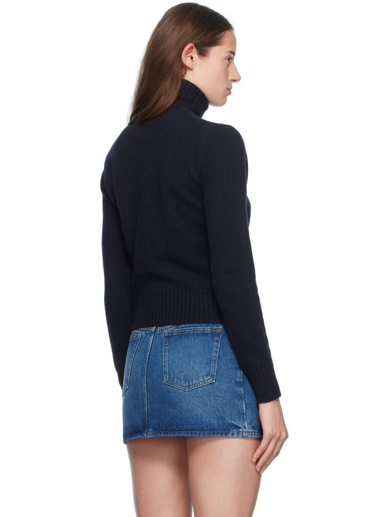 Navy Cashmere Ami de Cœur Turtleneck 3