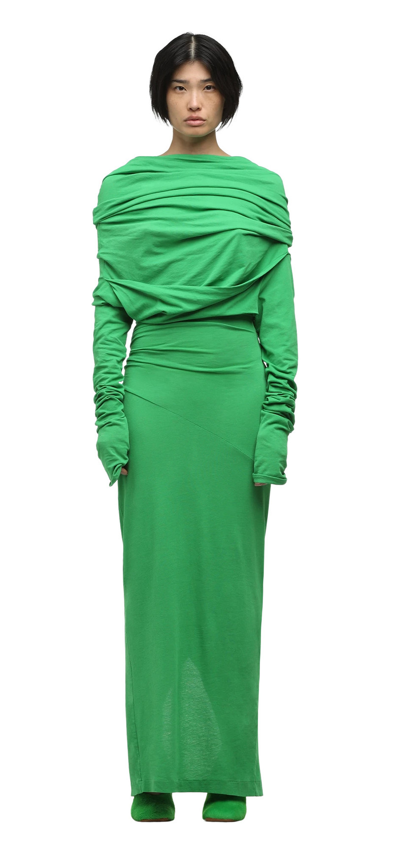 entire studios BOUND MIDI WOOL BOTTLE GREEN outlook