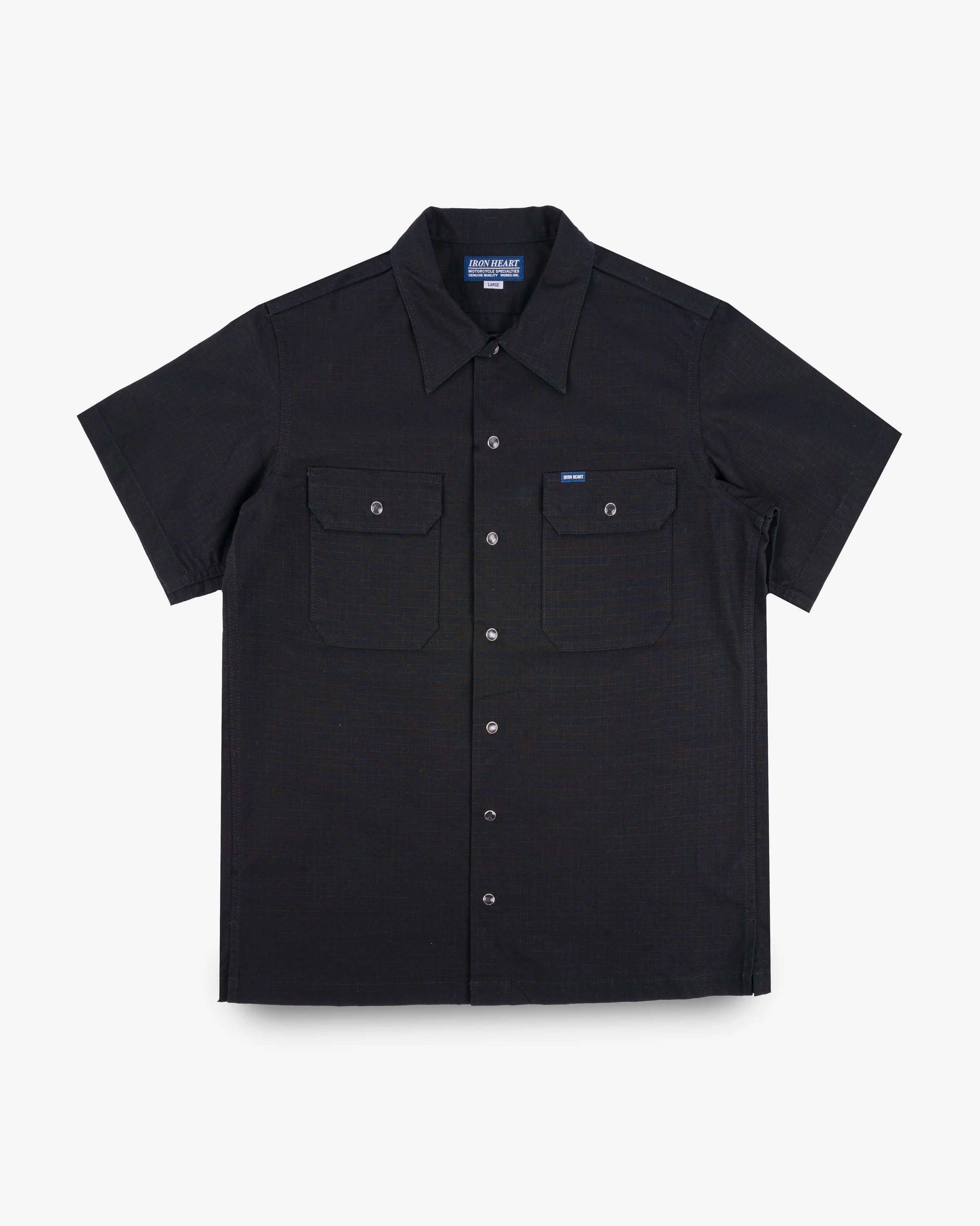 8OZ RIPSTOP SHORT SLEEVED MECHANIC SHIRT - BLACK - 1