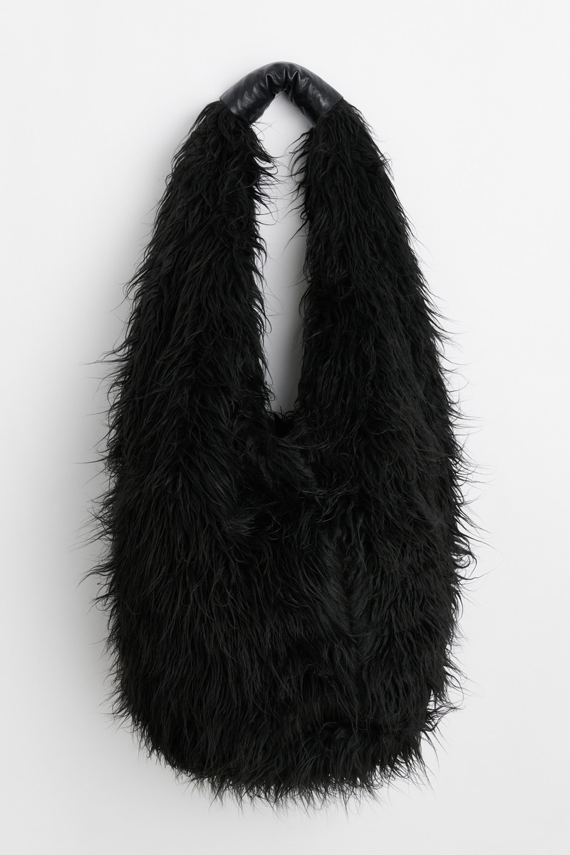 Our Legacy Drip Bag Black Fake Fur | REVERSIBLE