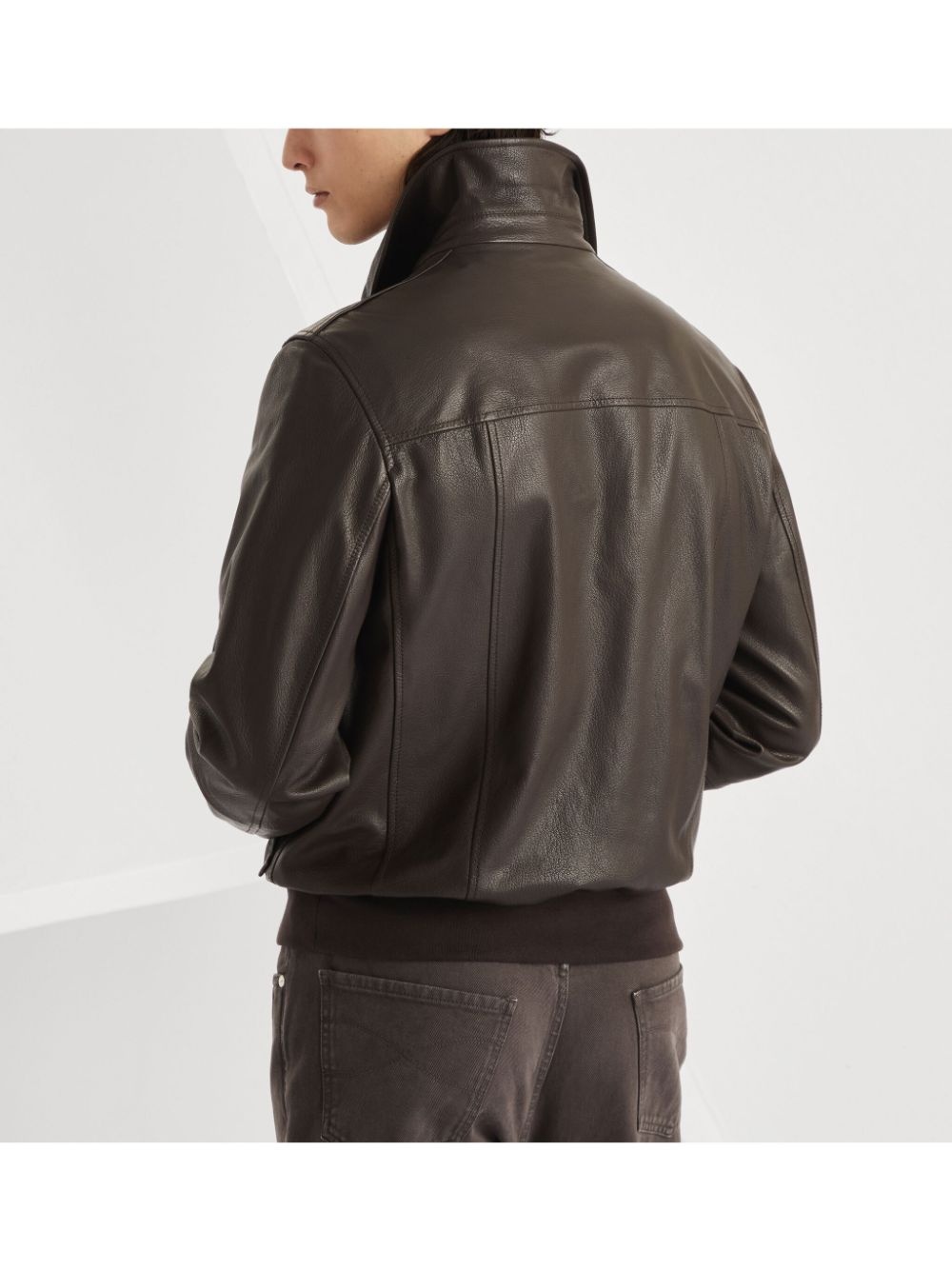 Aviator leather jacket - 4