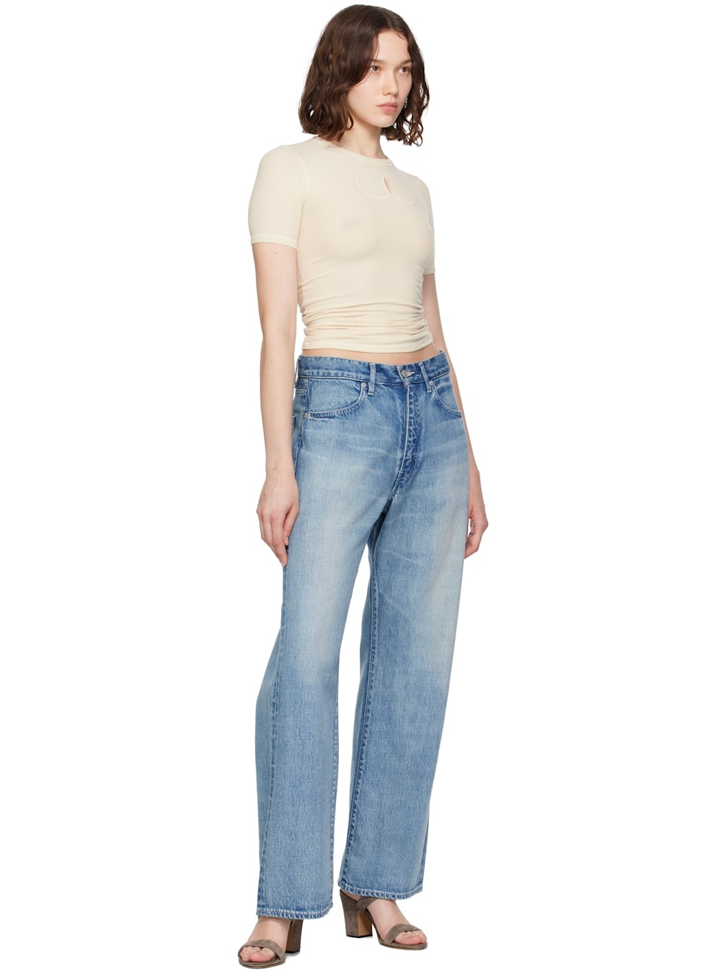 Beige Chain T-shirt - 4
