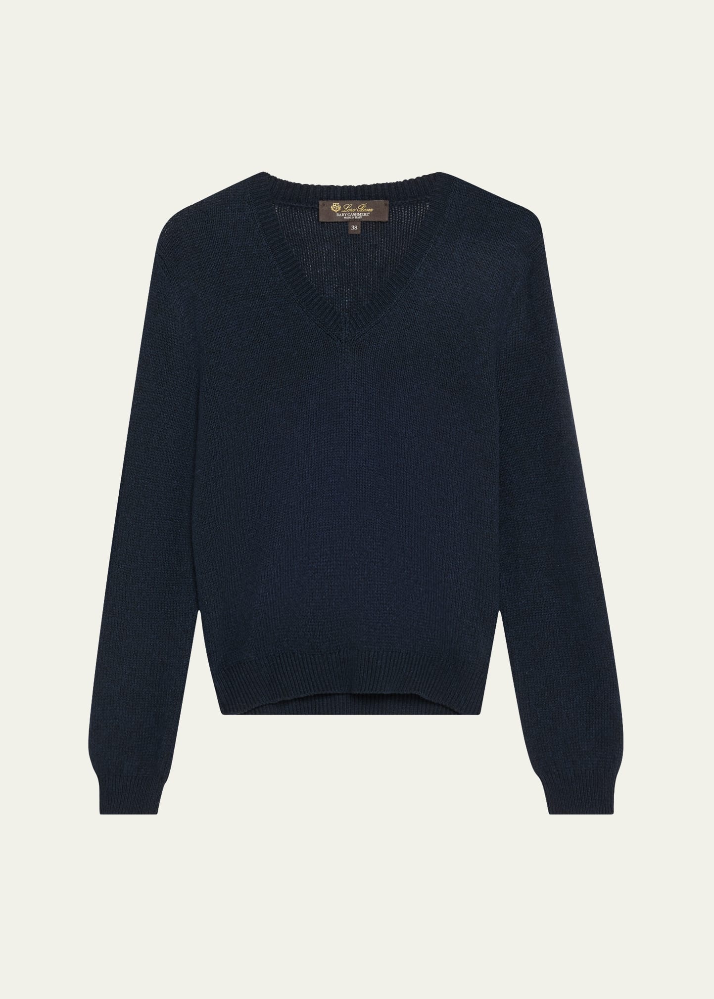 Fobello V-Neck GG 8 Baby Cashmere Sweater - 1