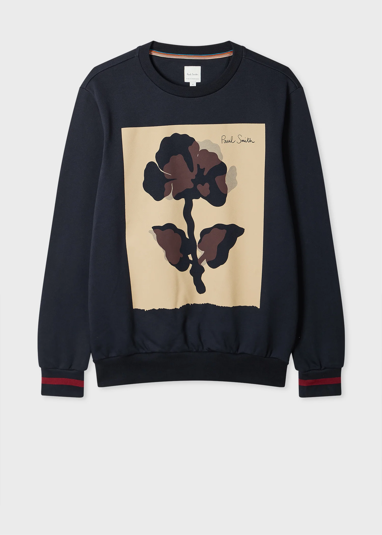 Navy 'Placement Flower Print' Sweatshirt - 1