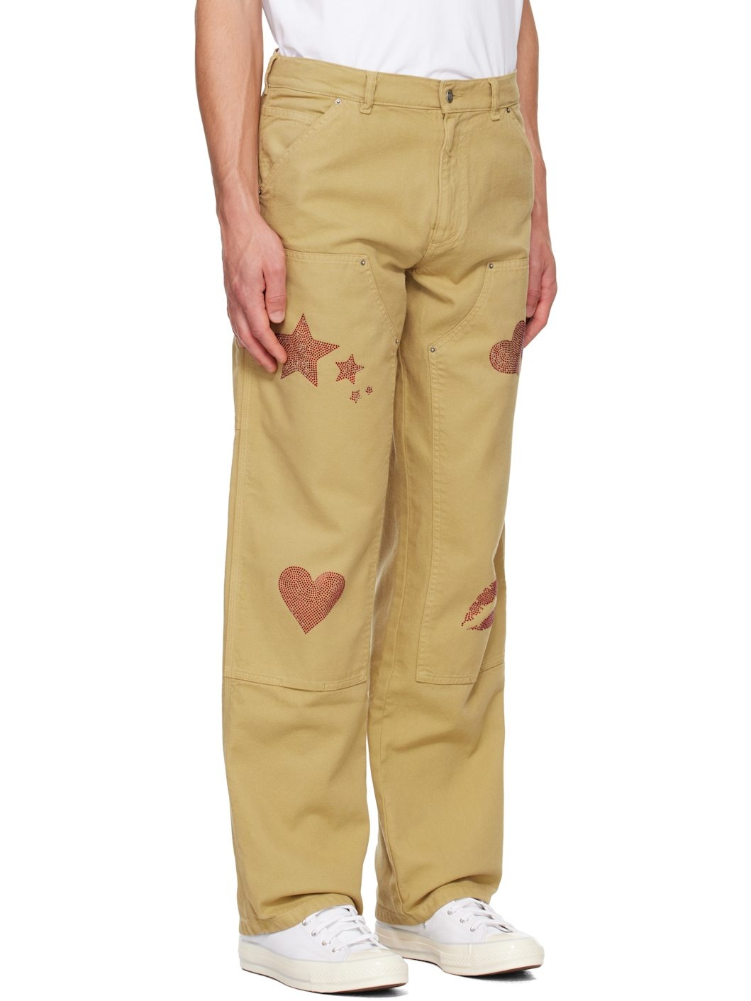 Tan 'SH4U' Double Knee Trousers - 2