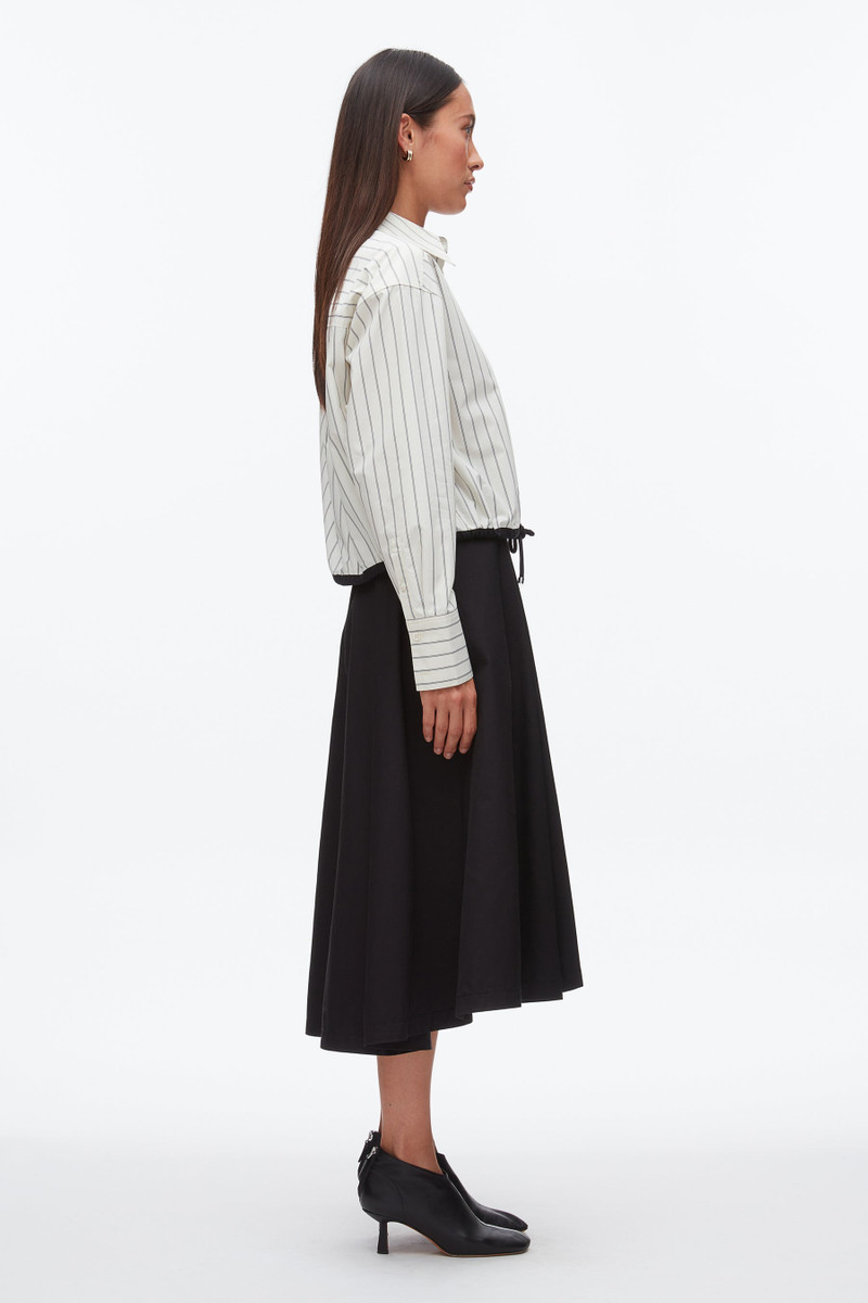 Drawcord Hem Stripe Shirt 3