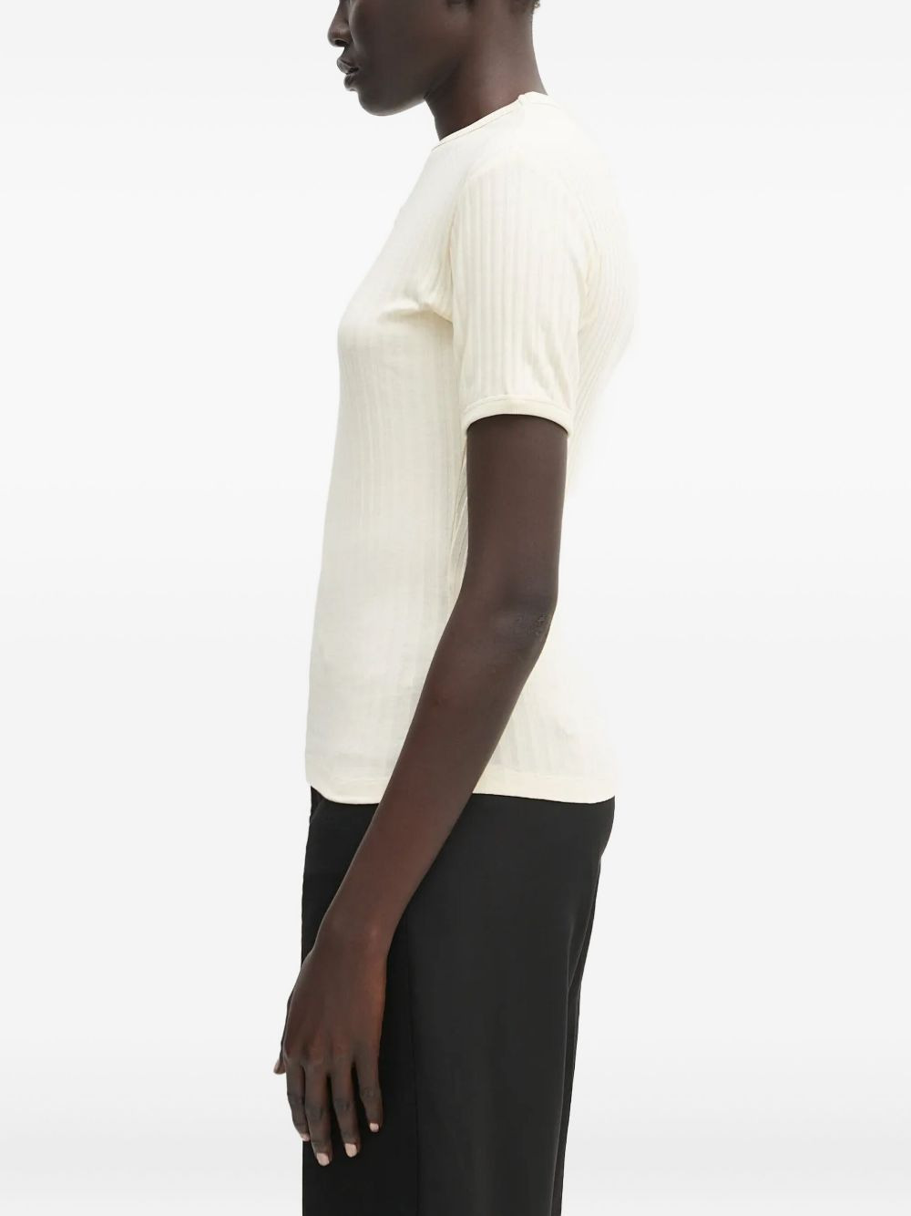 ribbed logo-patch top - 3