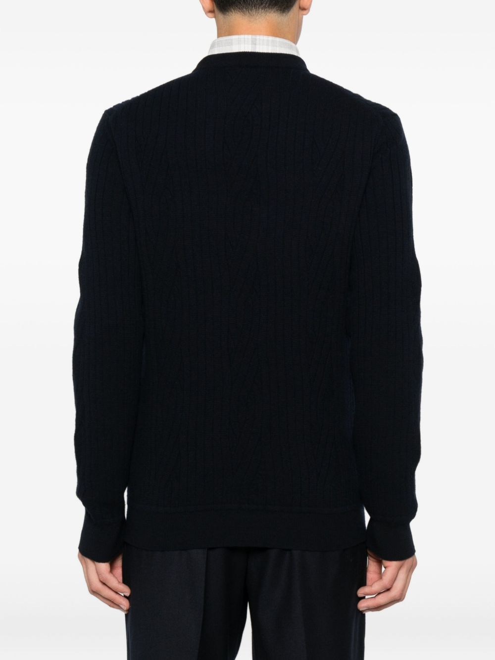 ribbed wool-cashmere blend sweater - 4