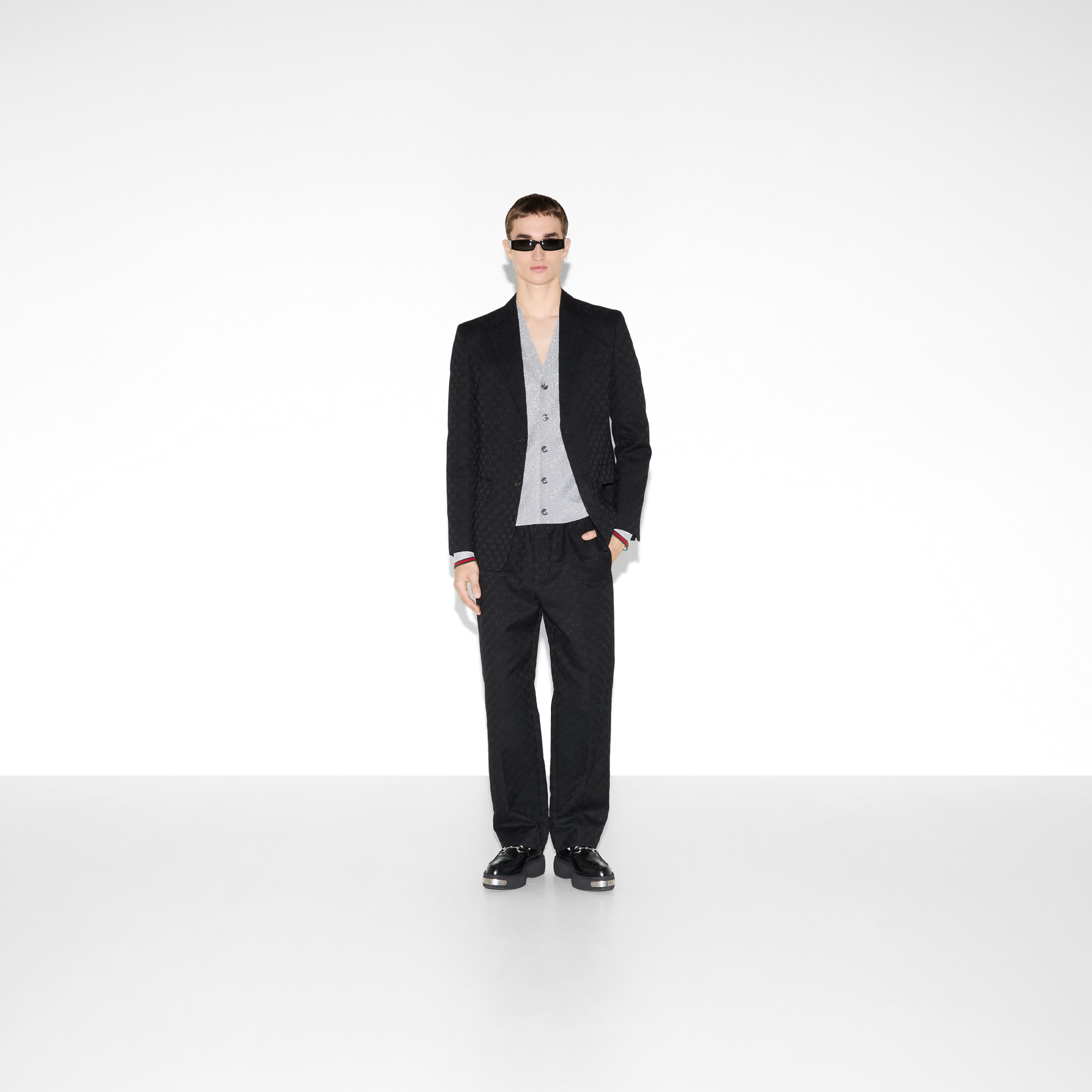 Cotton and GG canvas jacket - 2