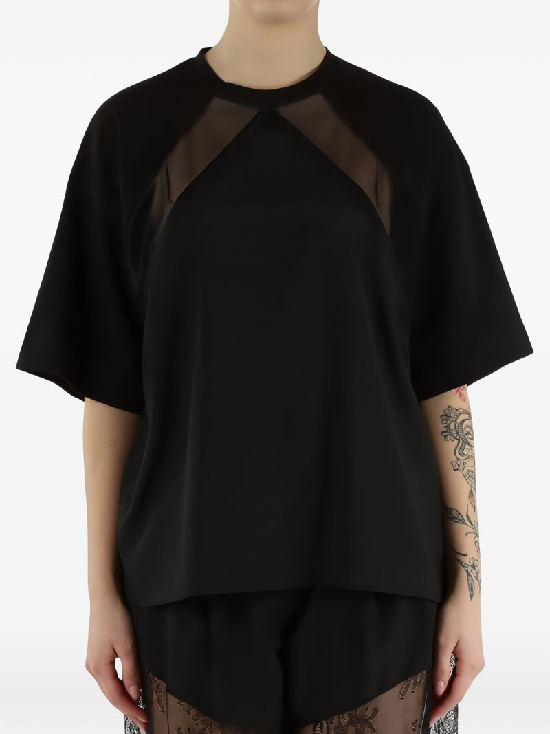 PINKO mesh-panel T-shirt outlook