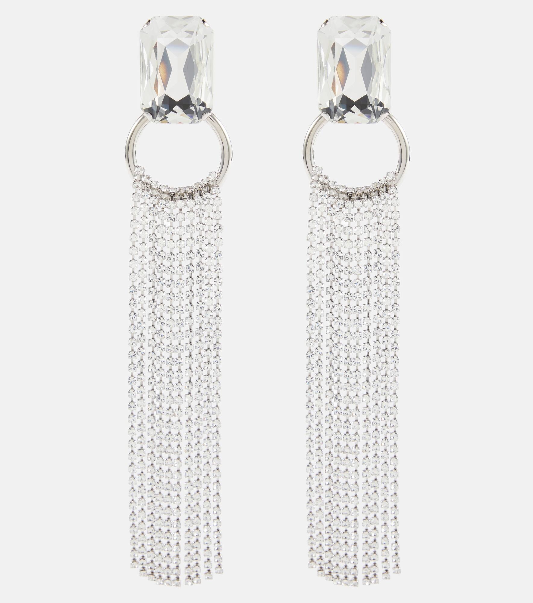 Crystal-embellished drop earrings - 1