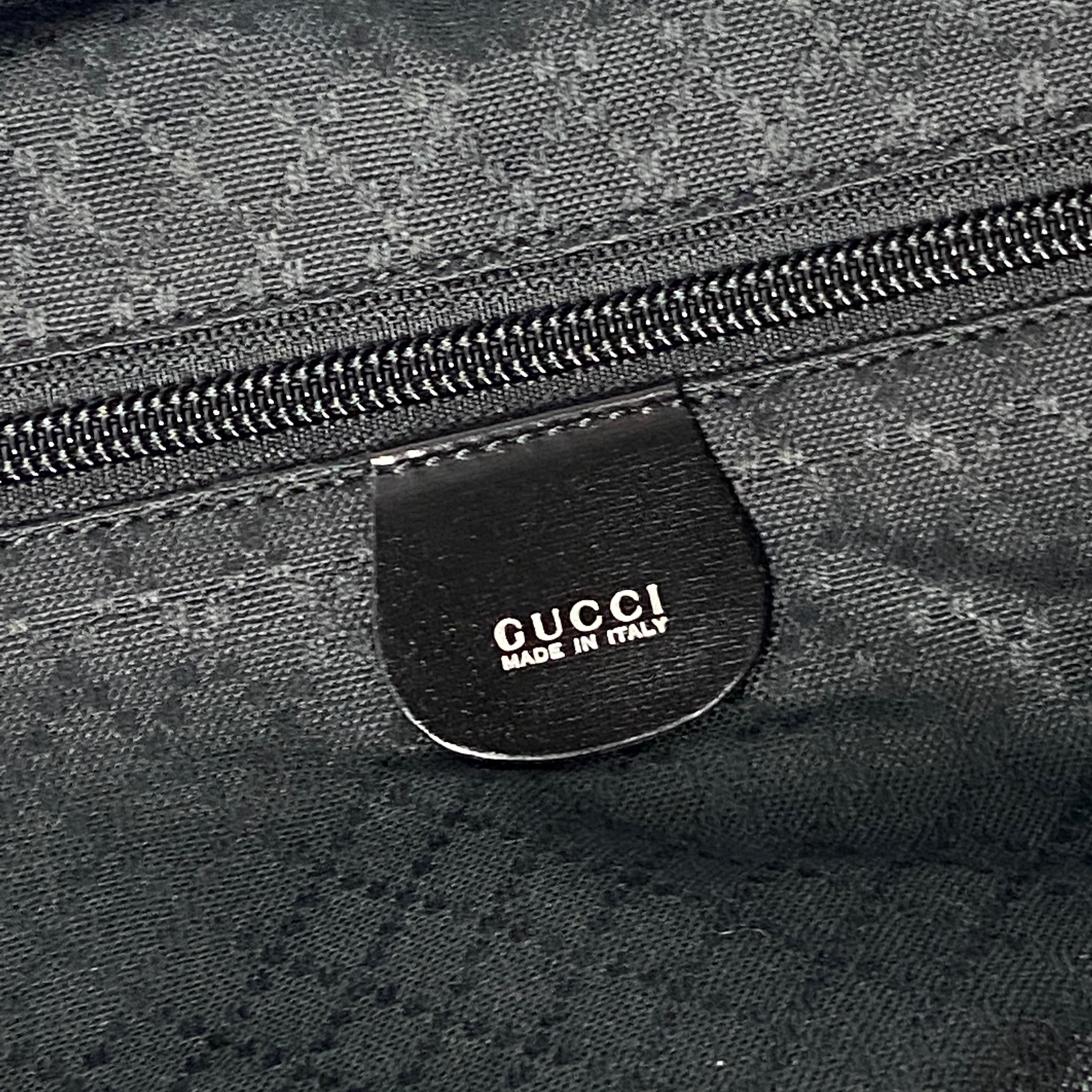 Gucci tom ford era large leather/cotton bag - 9