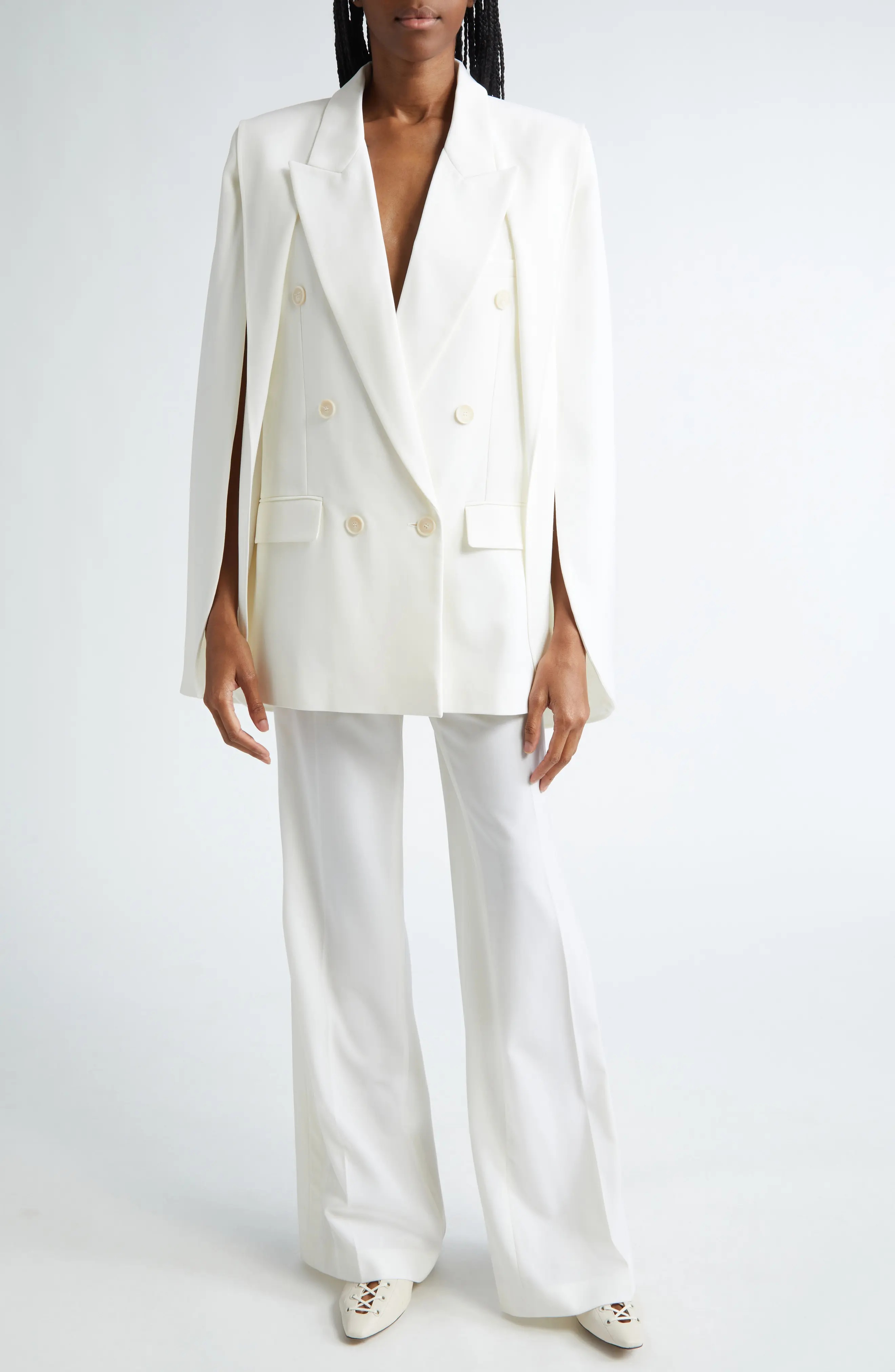 Iconic Stretch Wool Flare Leg Pants - 7