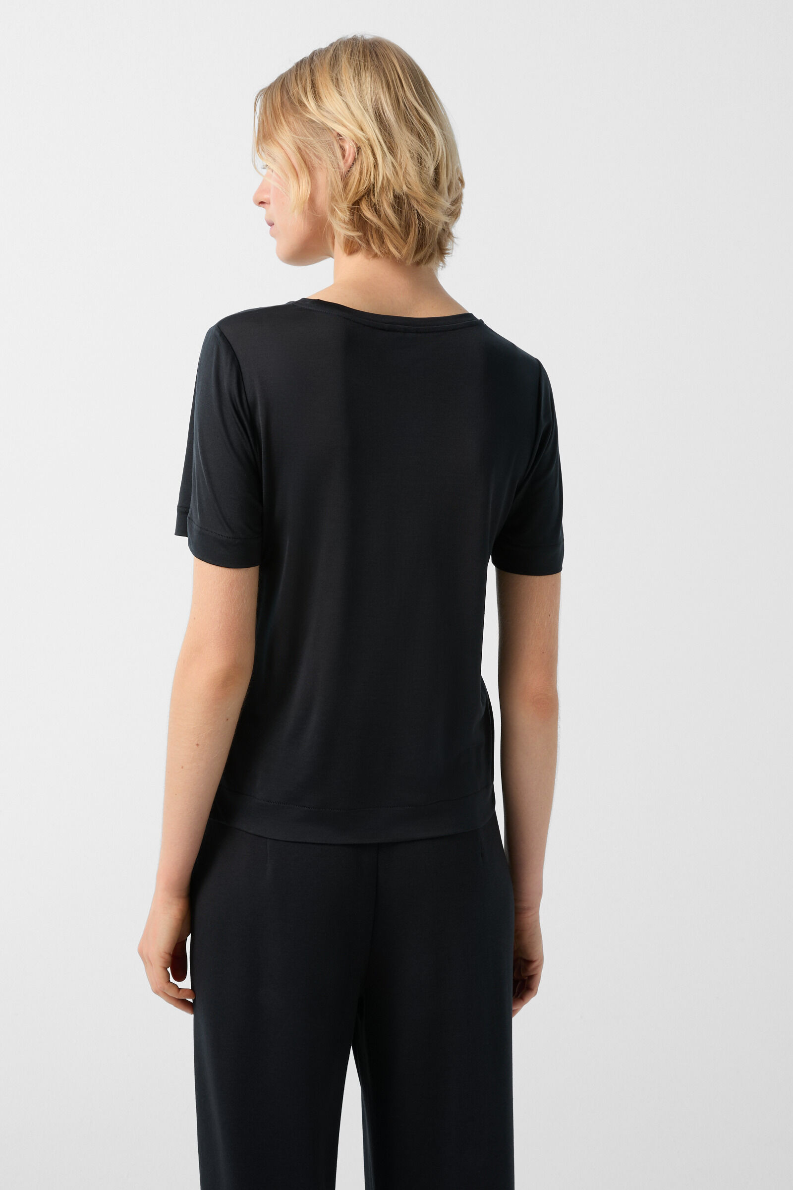Sienna Silk top in Black - 3