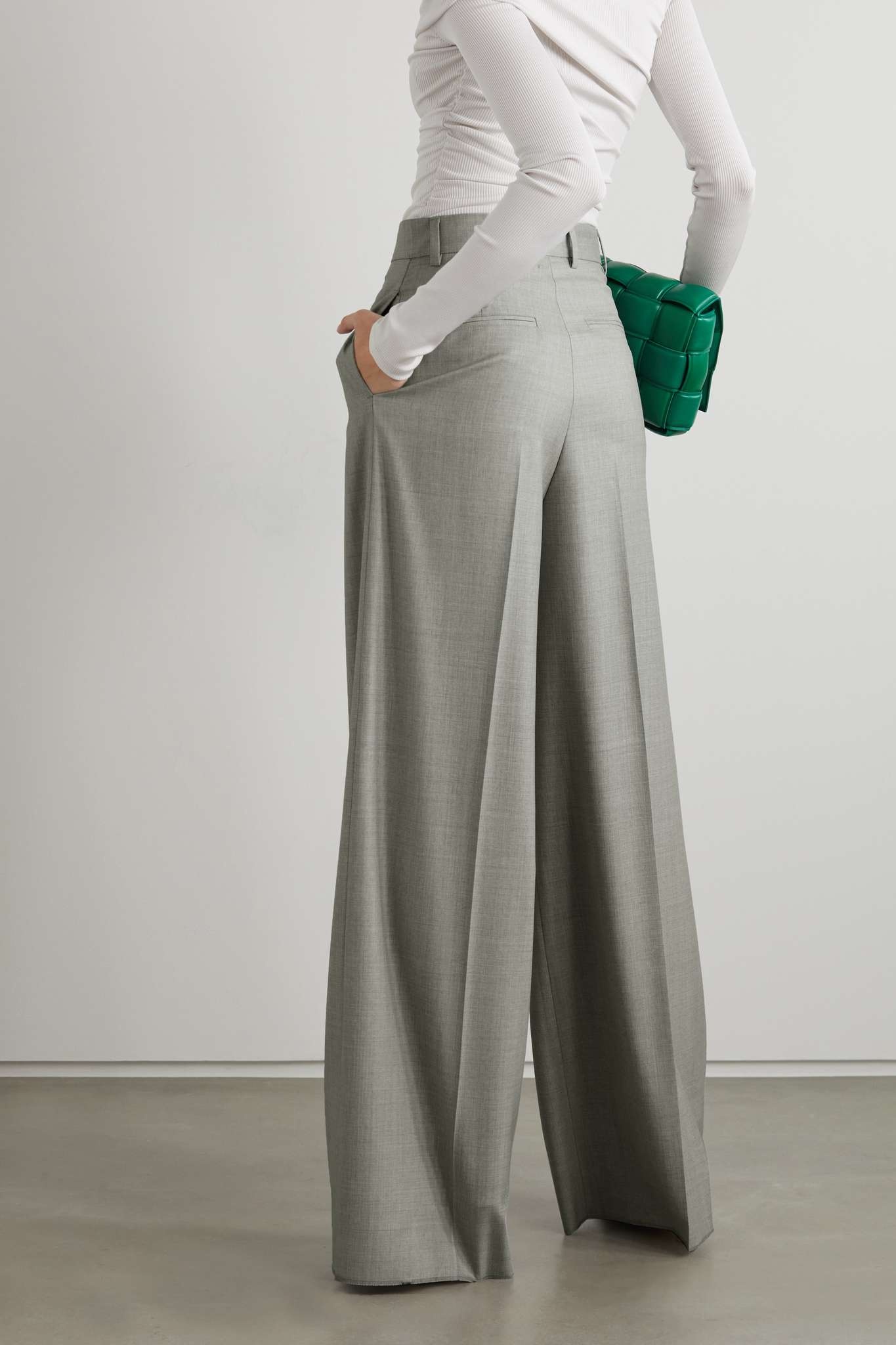 Wool wide-leg pants - 3