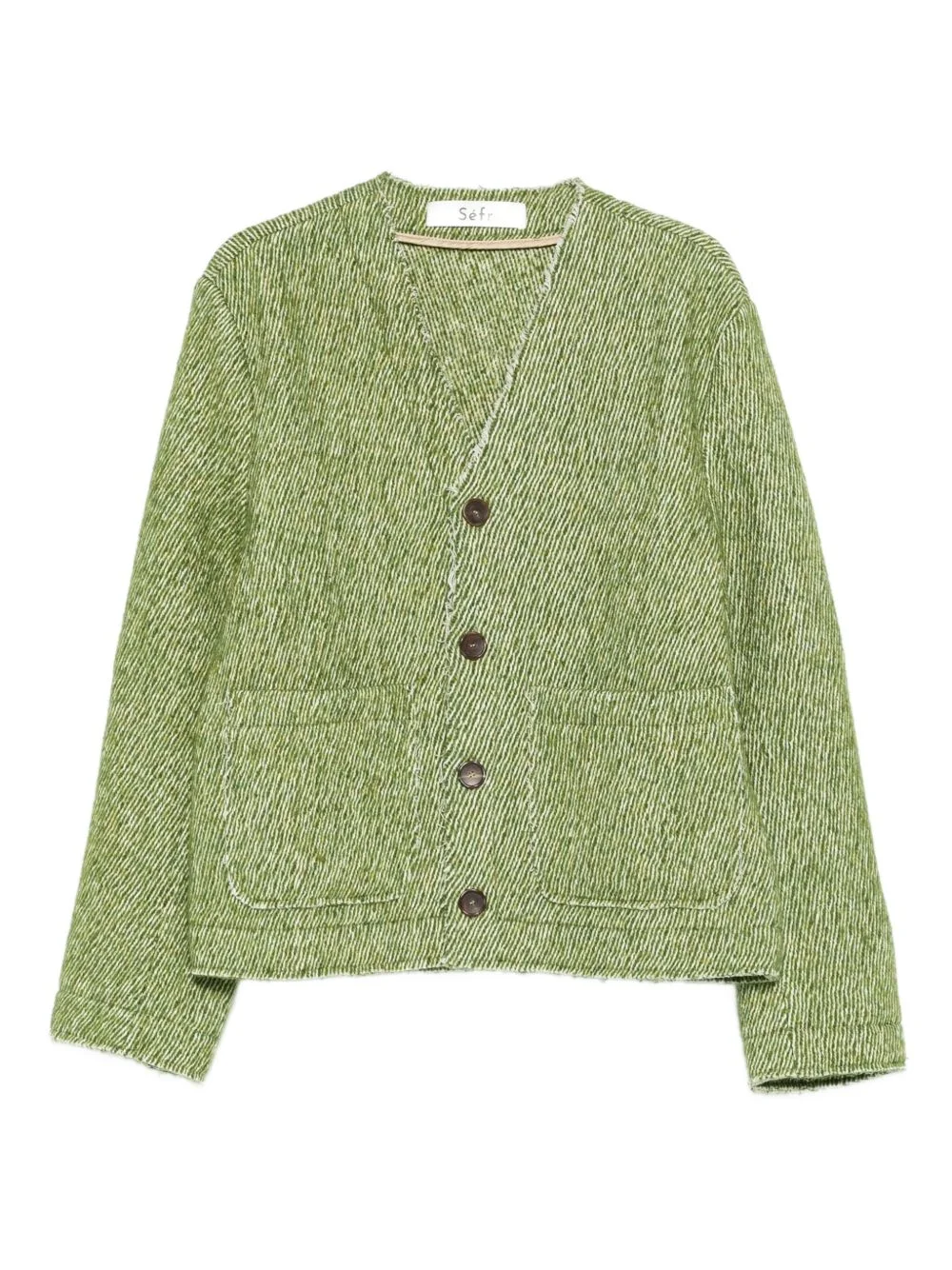 buttoned patch-pocket cardigan - 1