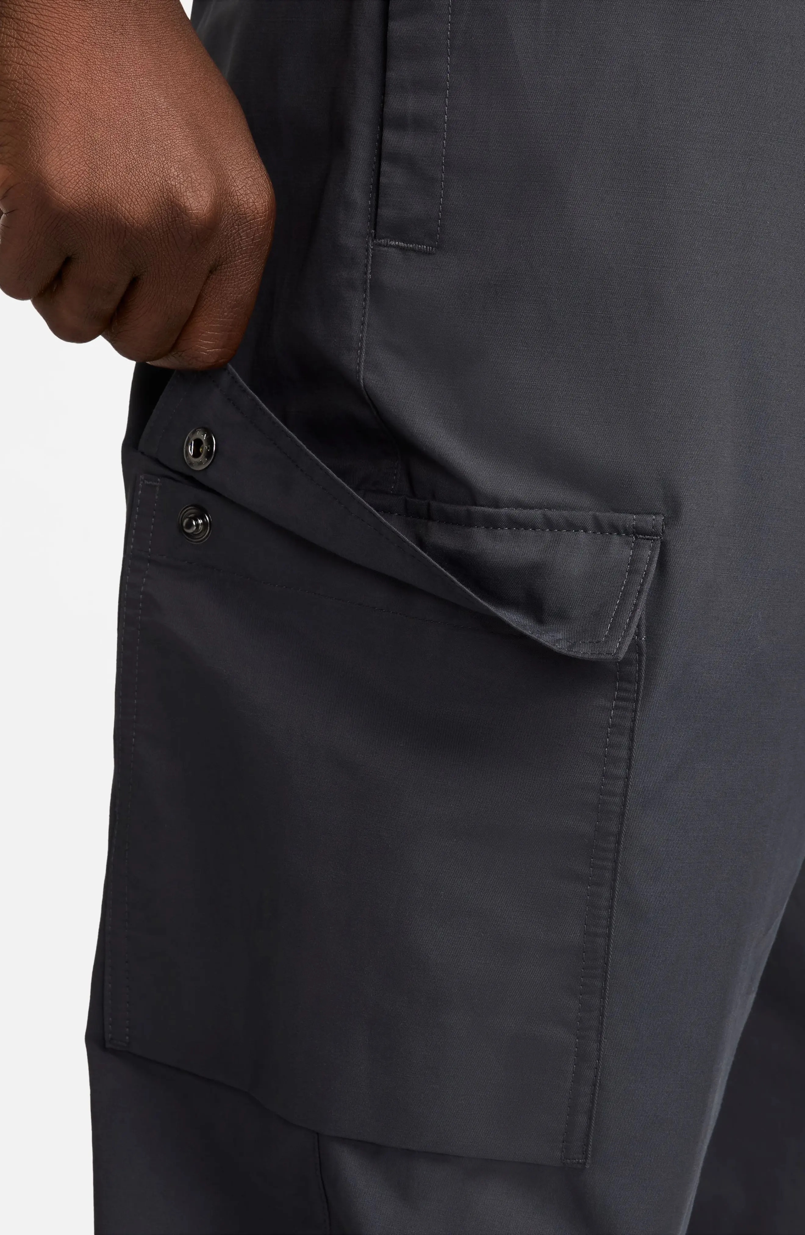 Sportswear Air Play Twill Cargo Pants in Dark Smoke Grey/White - 3