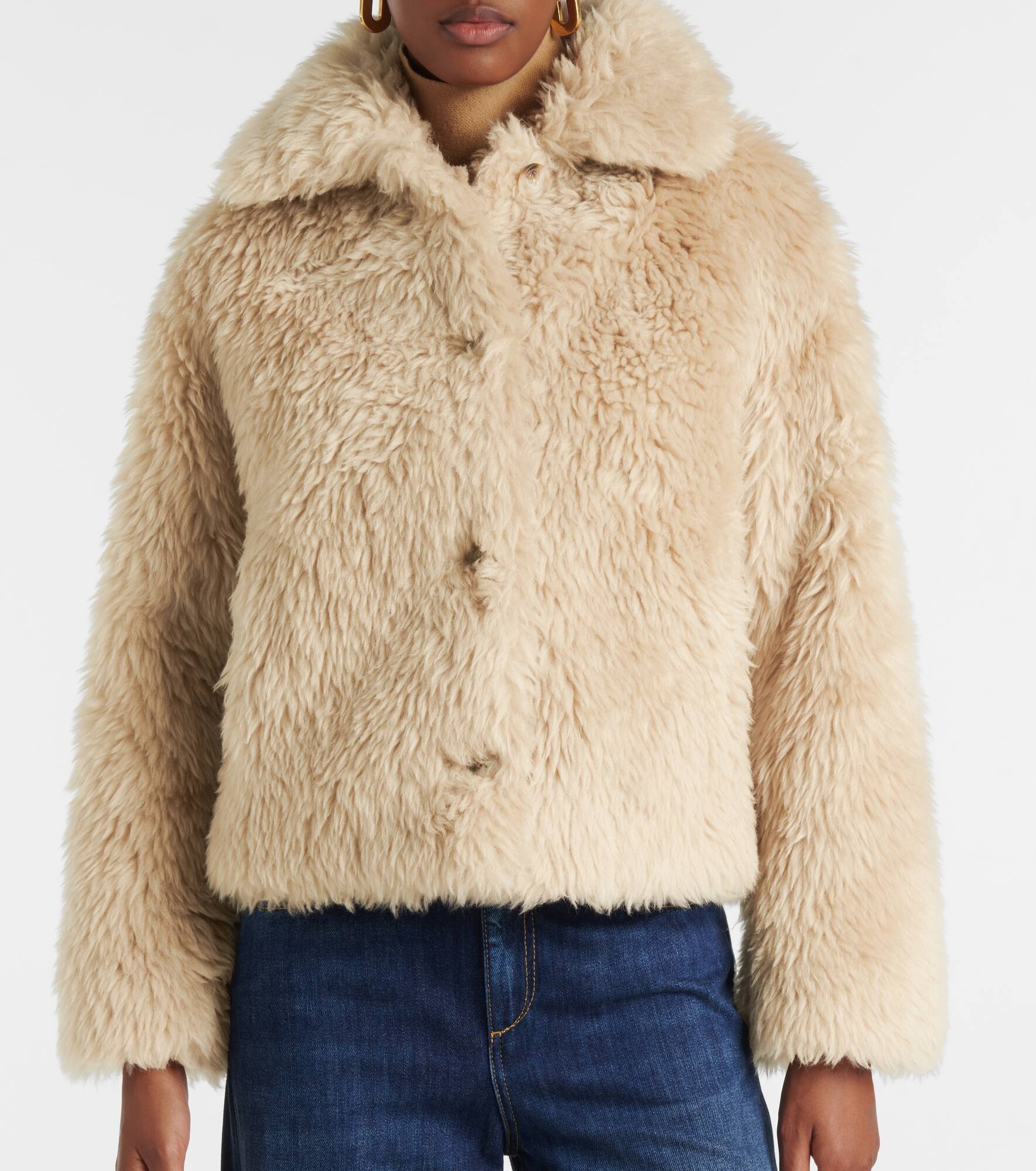 Faux shearling jacket - 5
