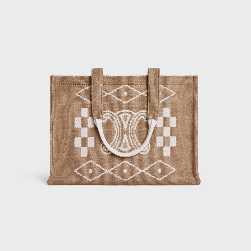 Large Cabas Thais in TEXTILE AND CALFSKIN 3