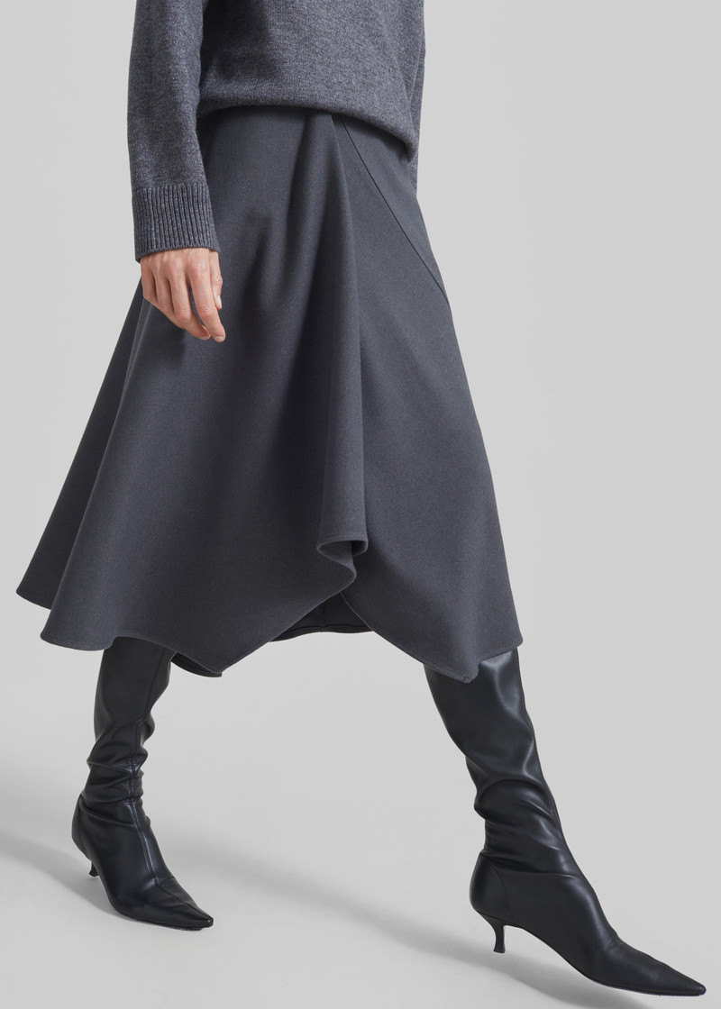 Bayel Flared Midi Skirt - Dark Grey 6