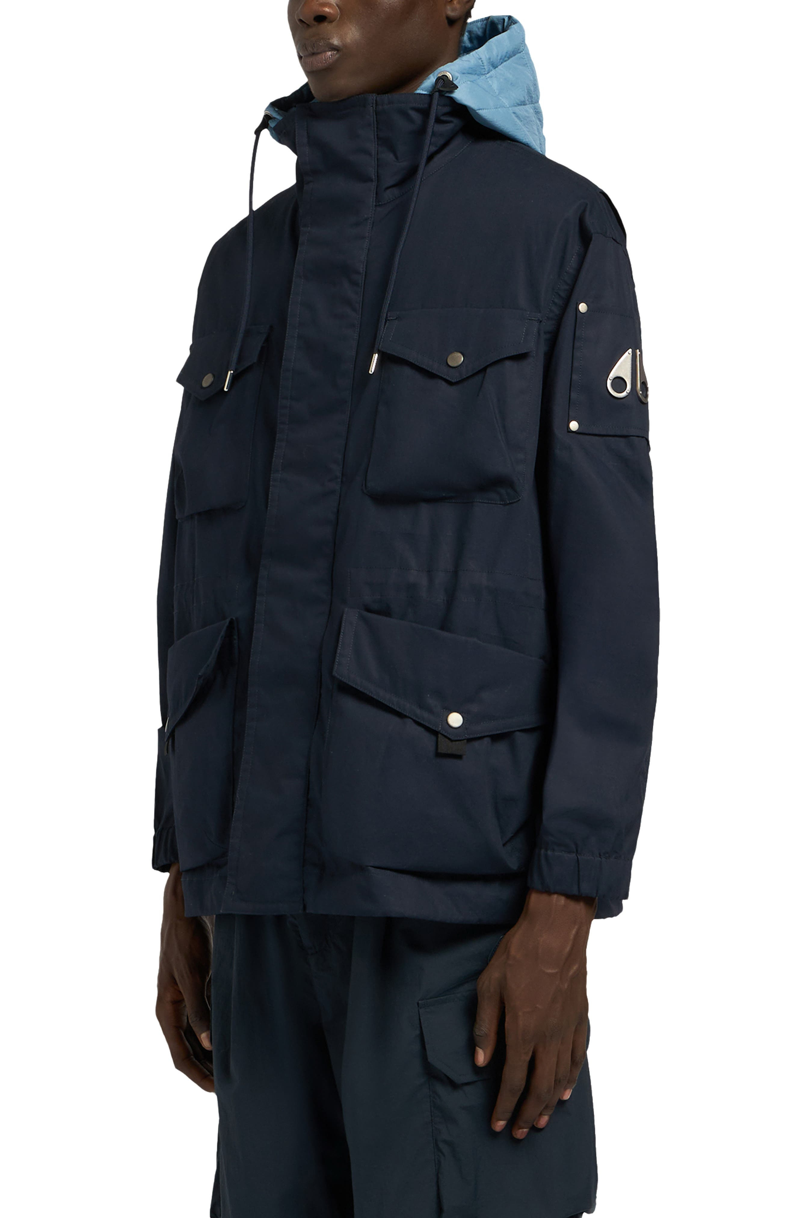 Moose Knuckles Hudson Utility Jacket in Navy W/Sea at Nordstrom - 4