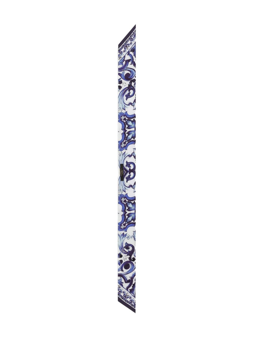 Majolica-print scarf - 2