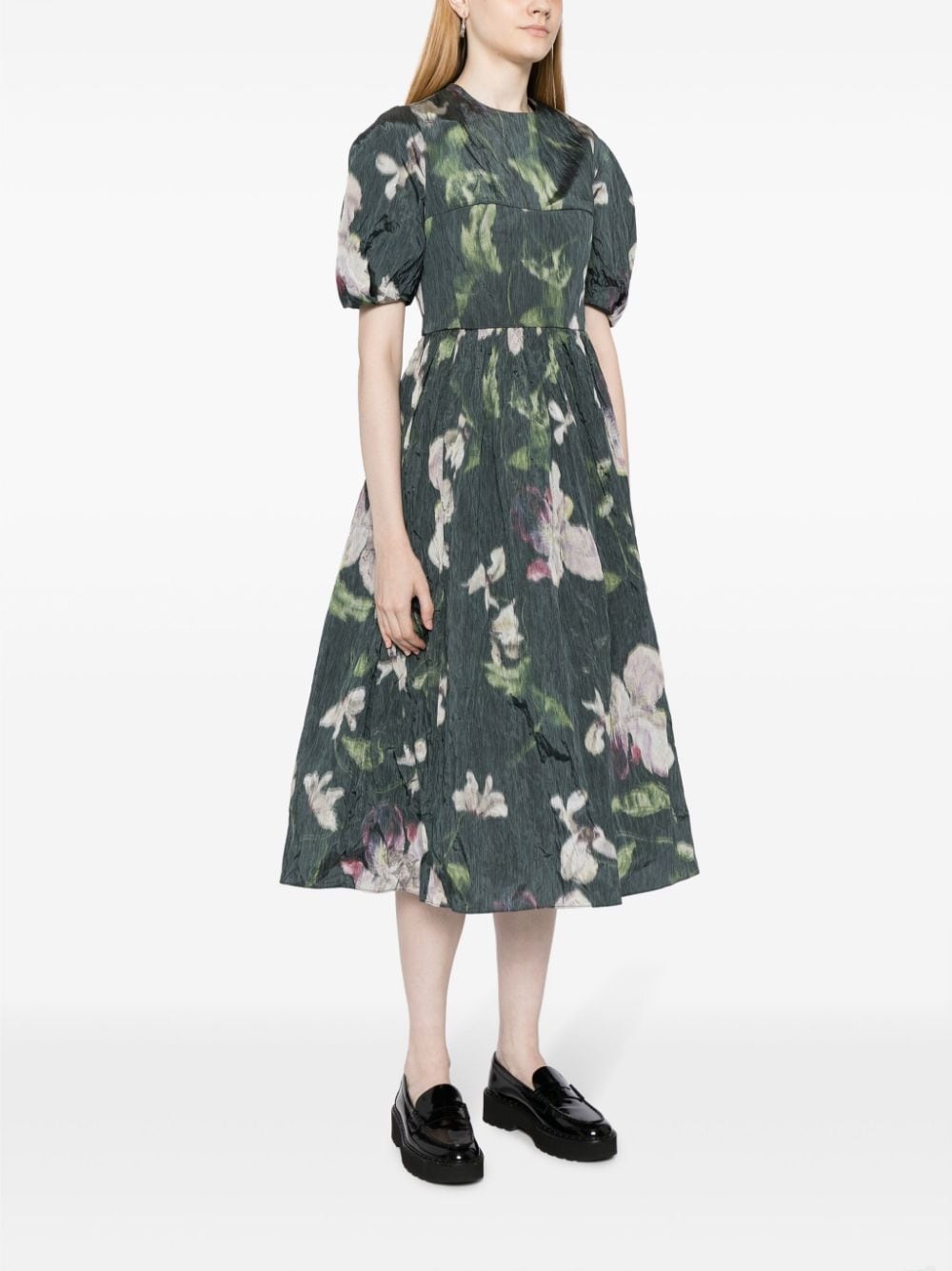 floral-print midi dress - 3