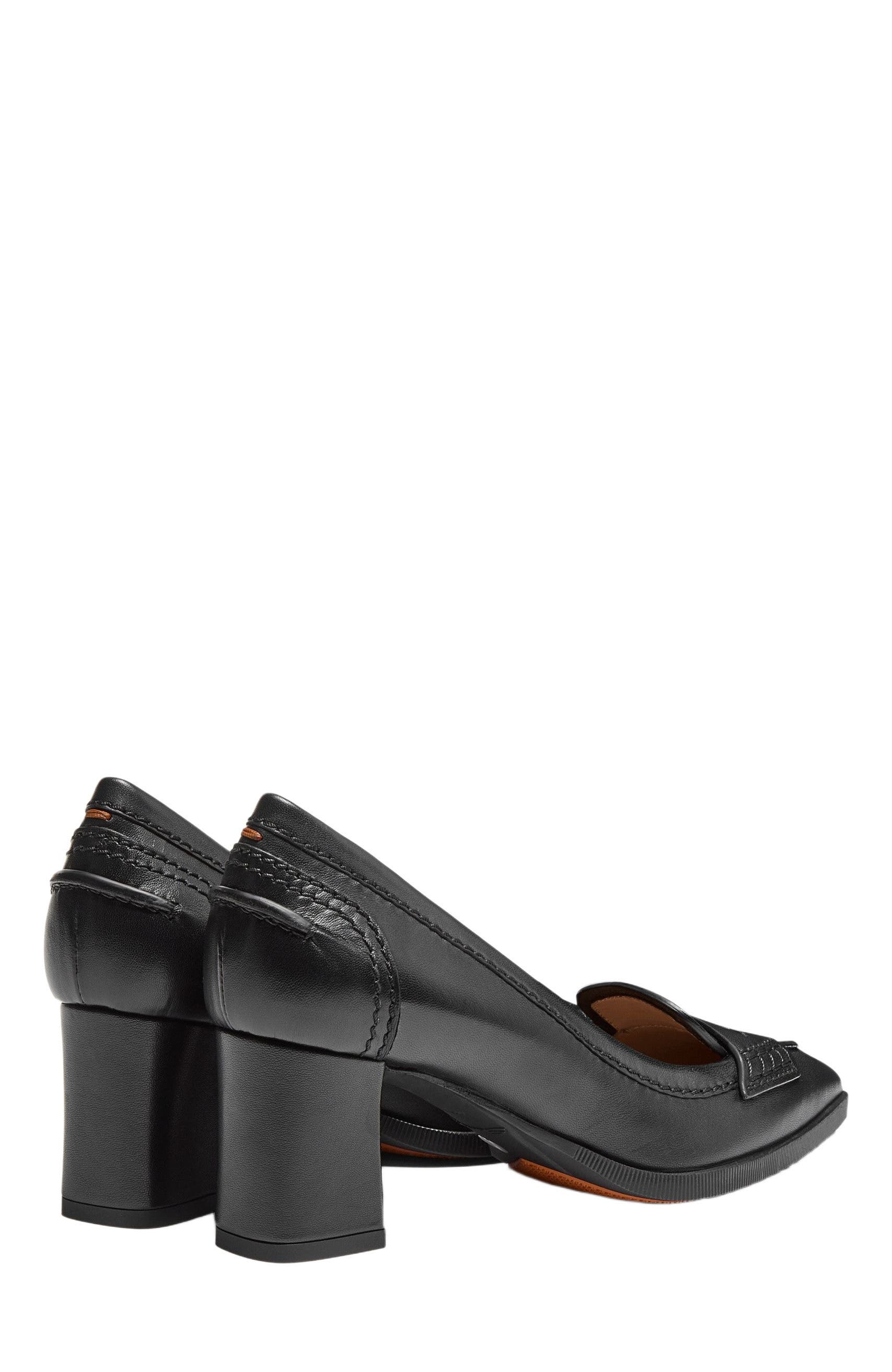 Santoni Women's  leather mid-heel pump in Black at Nordstrom - 4