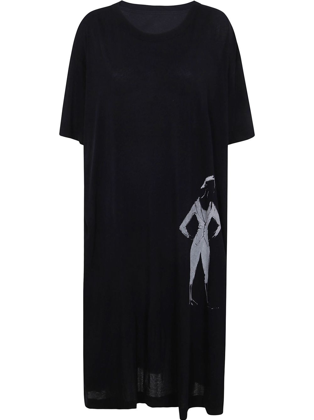 graphic-print midi dress - 1