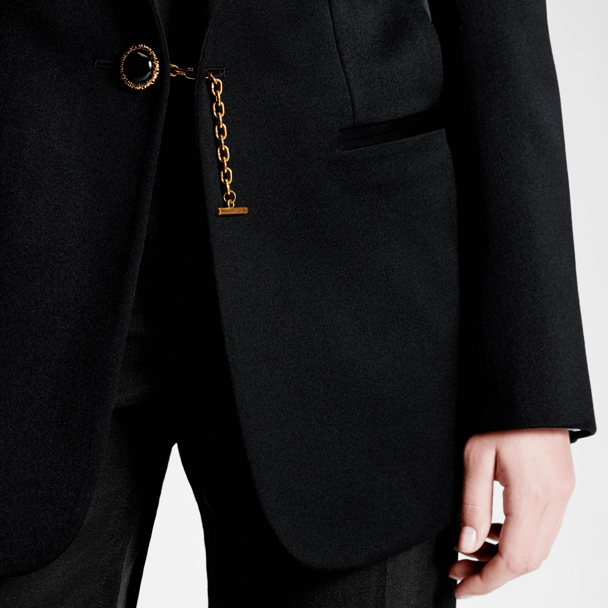 Jewel Button Tuxedo Jacket - 2