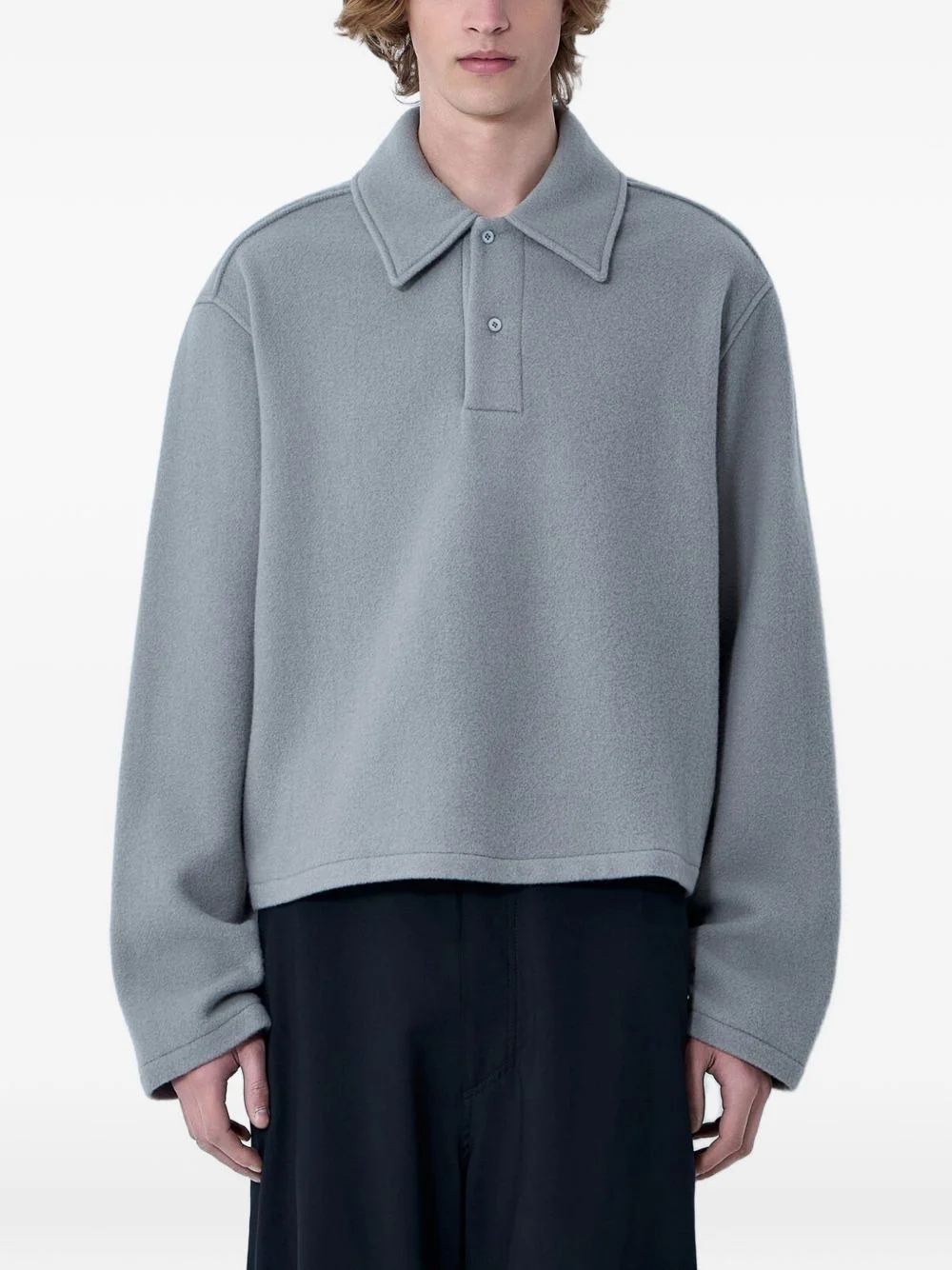 button-placket polo shirt - 1