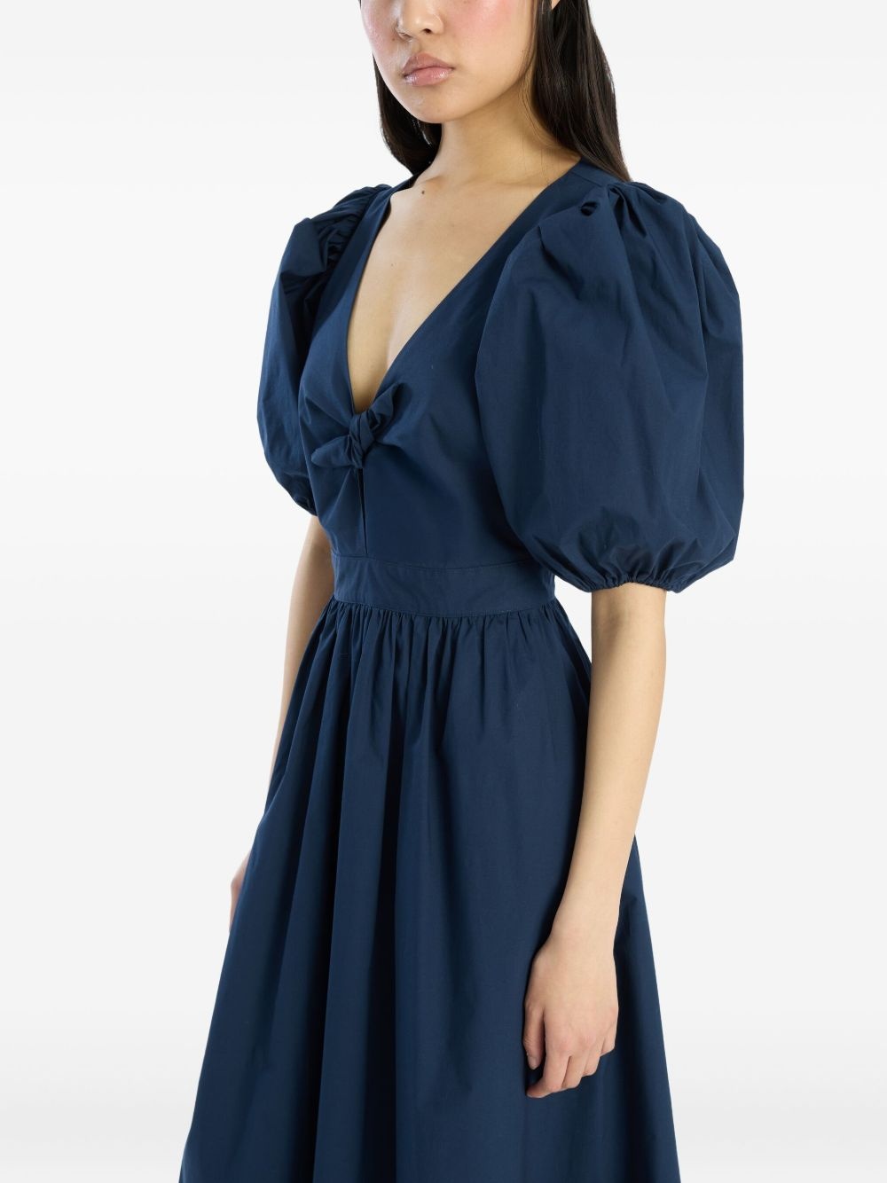 puff-sleeve midi dress - 4