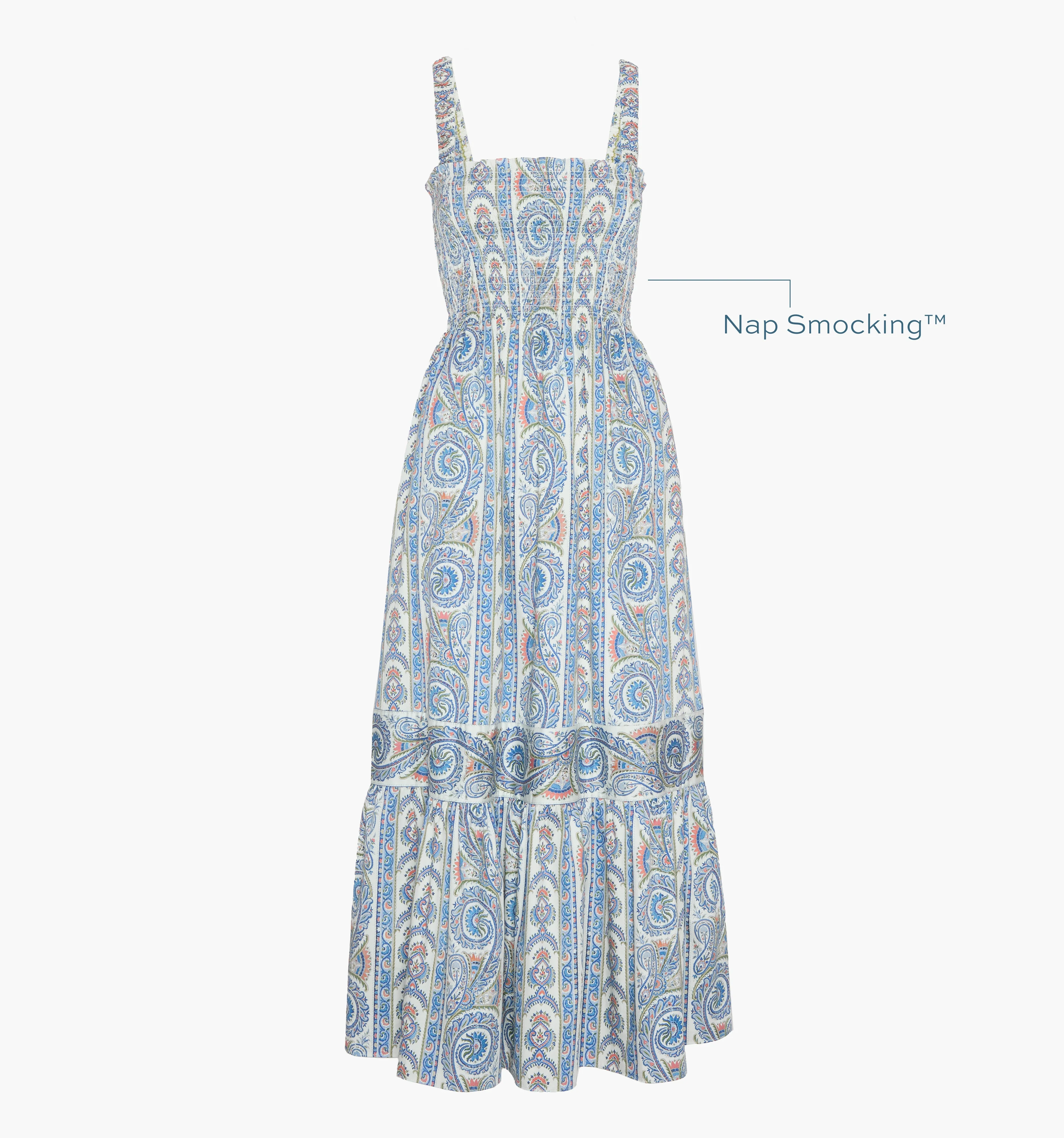 The Anjuli Nap Dress - Blue Corsica Paisley - 1