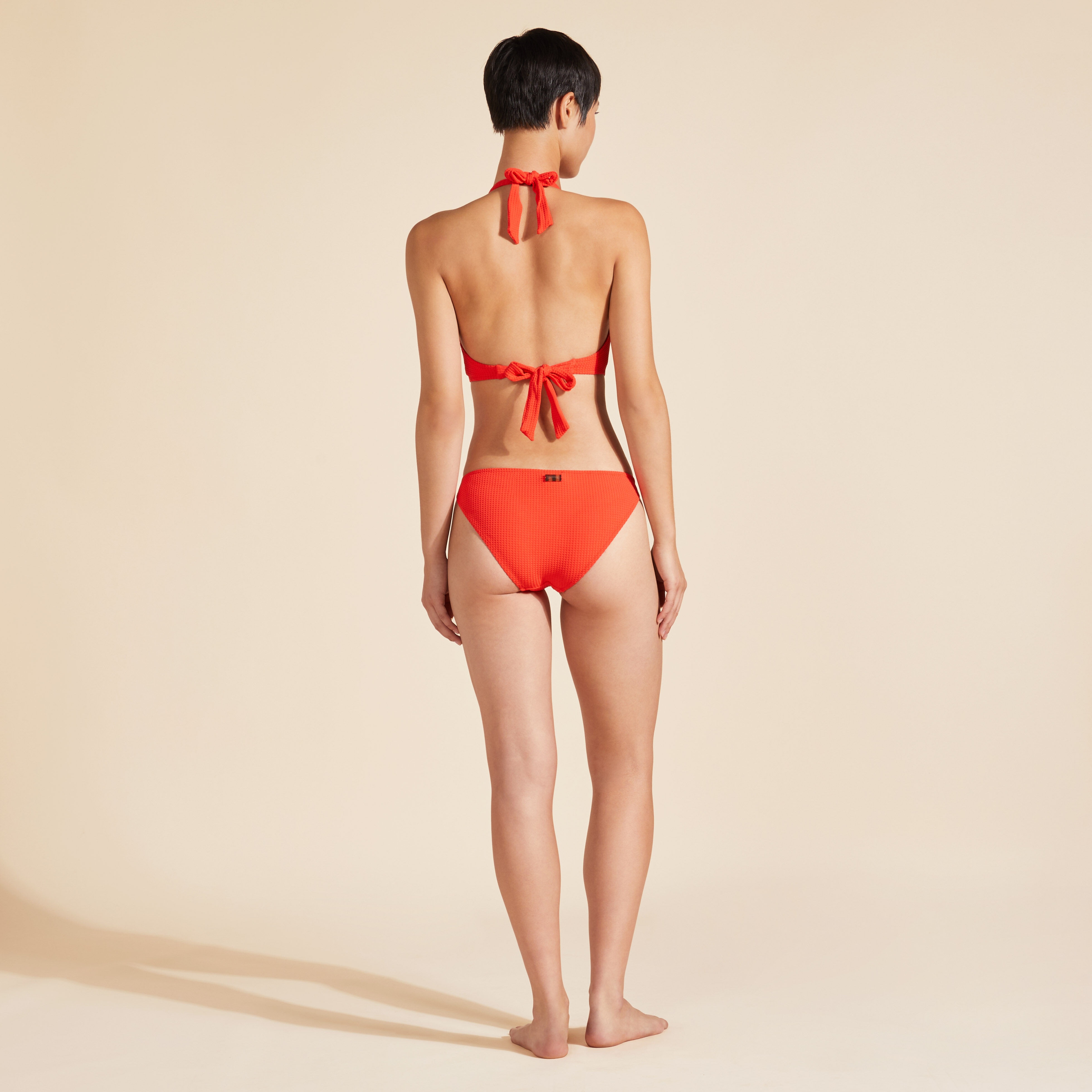 Women Trikini One-piece Swimsuit Jacquard Vichy - 4