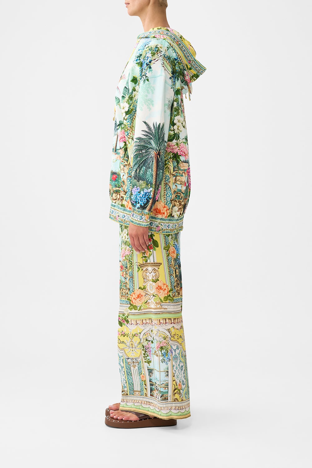SILK BAND OVERSIZED HOODIE WITH BUTTERFLIES - 4