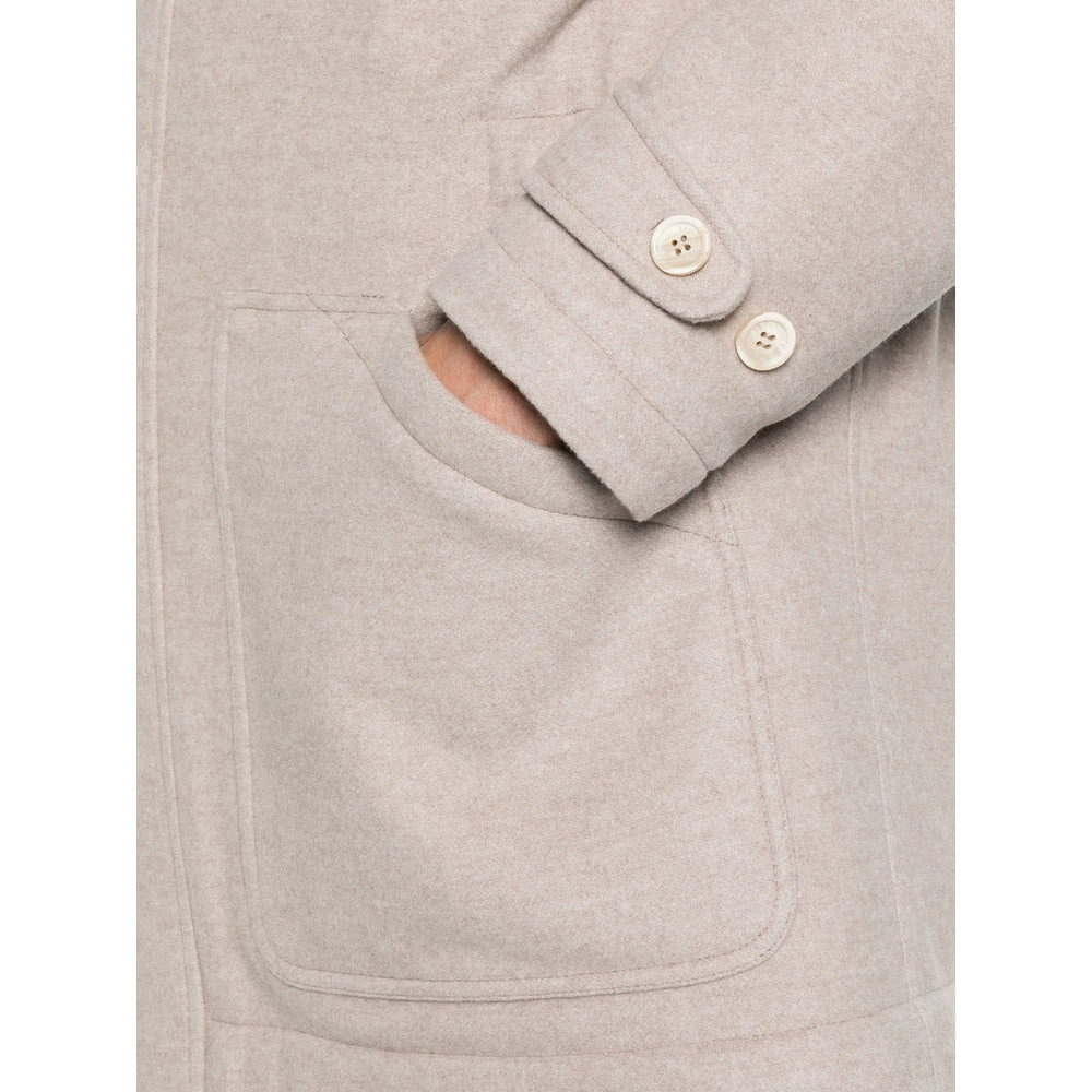 Brunello Cucinelli Neutrals Coats - Single Breasted Coats Men - 5