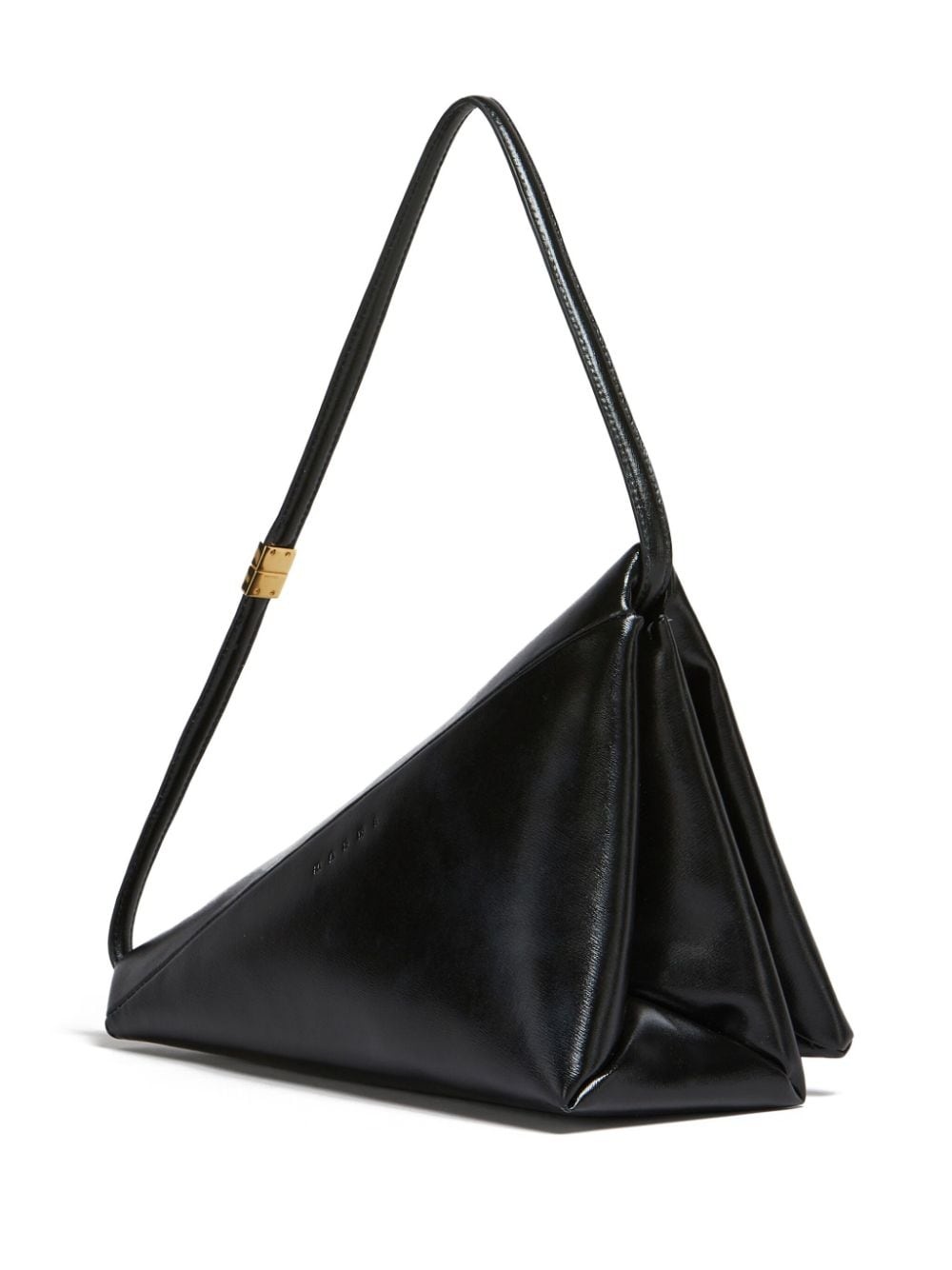 Marni logo-print shoulder bag - Black