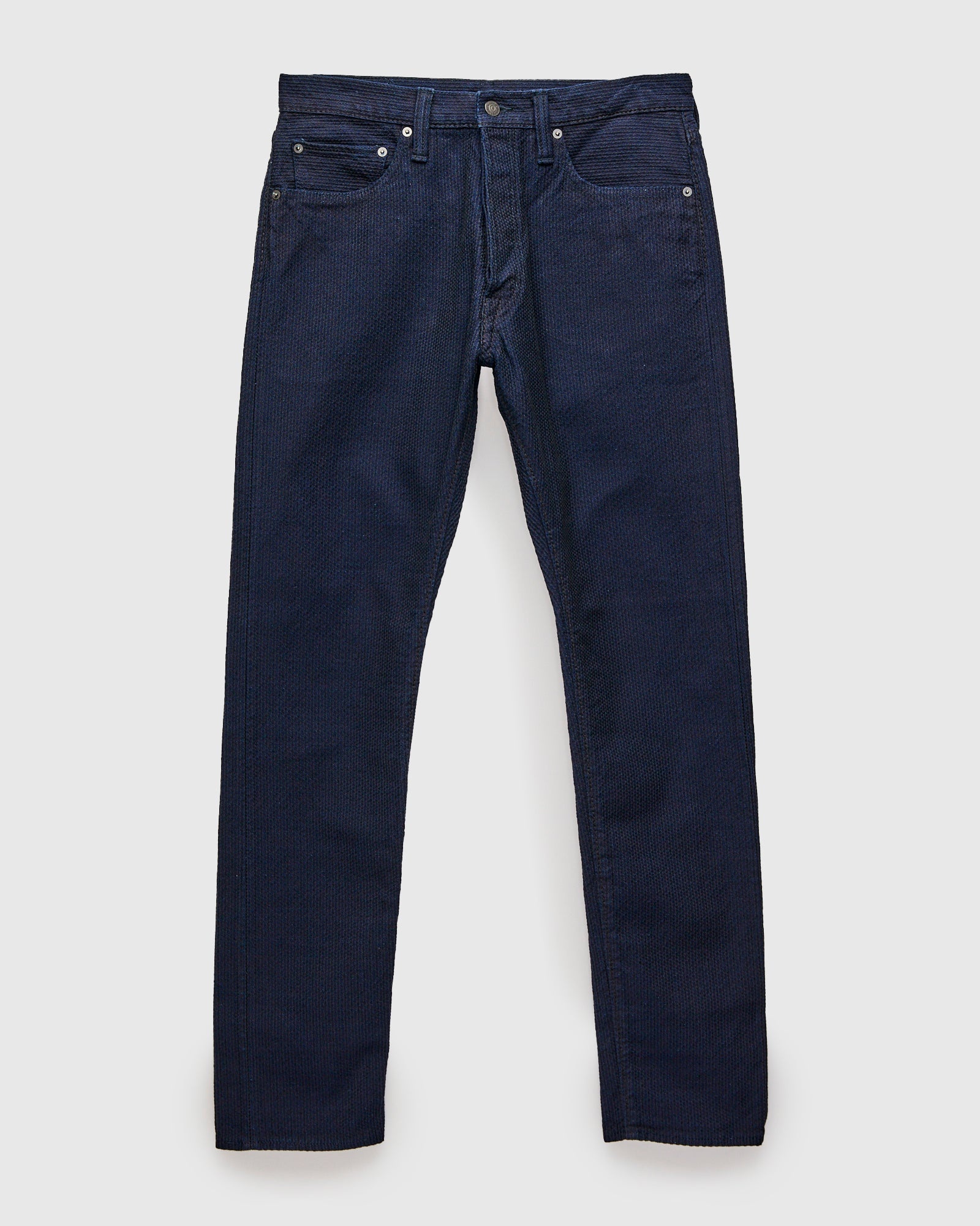 Pure Blue Japan 1177-ID Indigo x Black Sashiko Denim