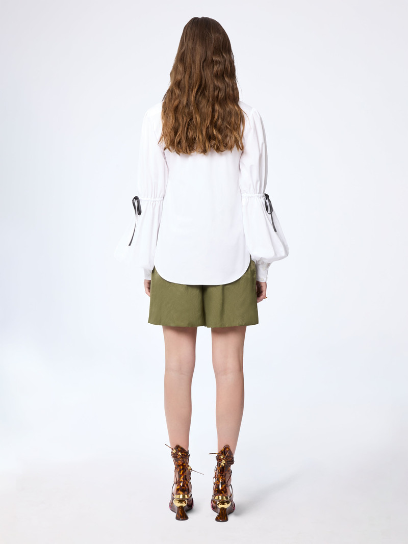 Poplin Shirt With Bow Details 5