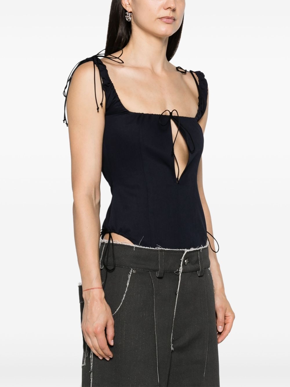 scoop-neck sleeveless body - 3