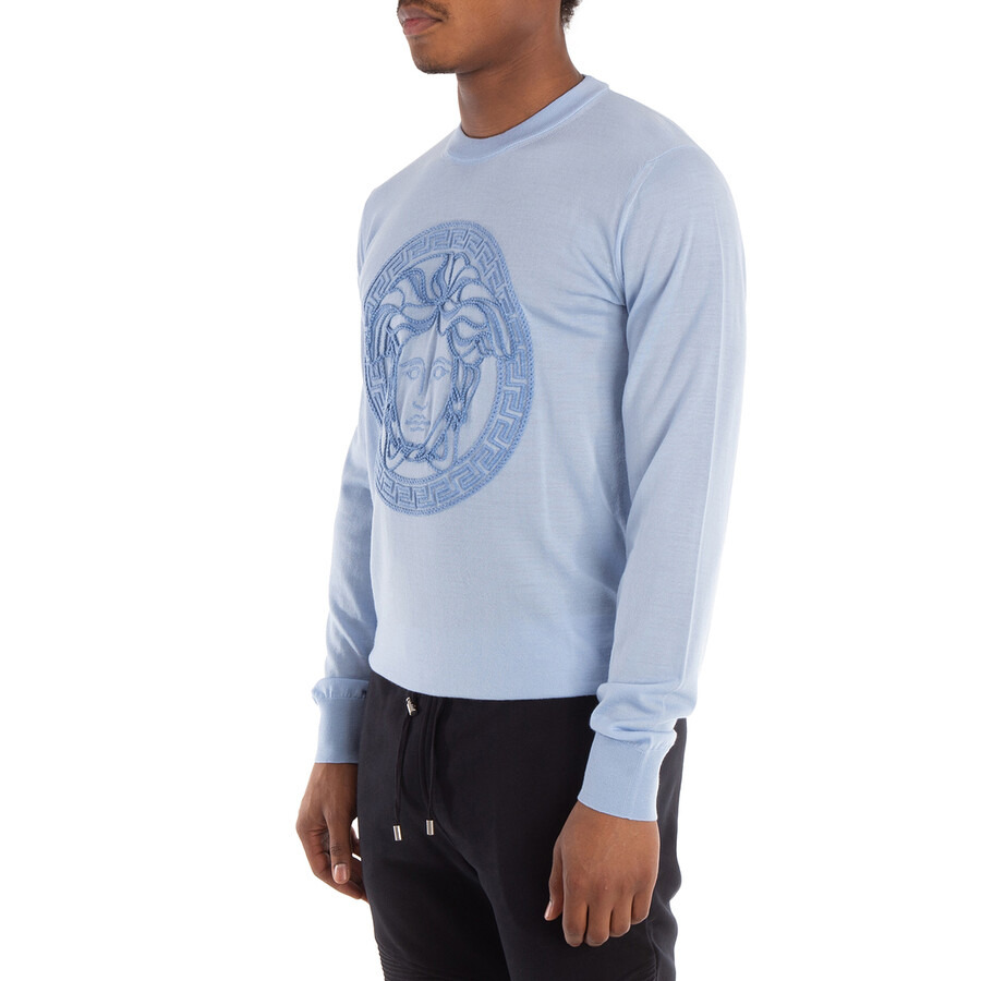 Versace Medusa Embroidered Wool Sweater - 2