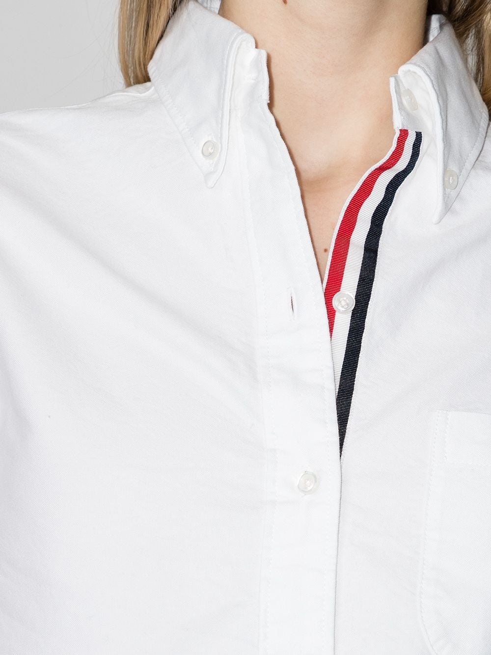 RWB-stripe mini shirtdress - 4