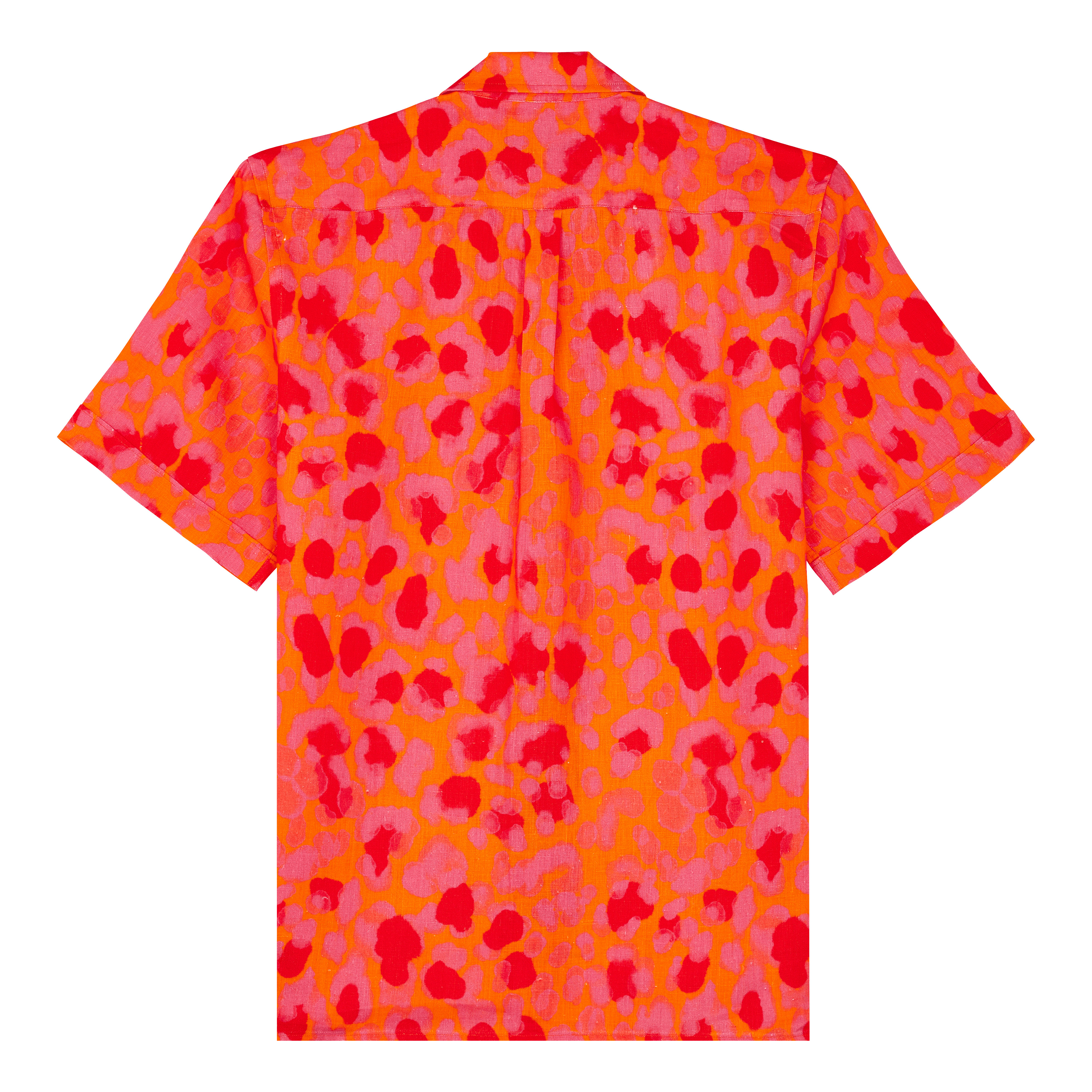 Men Bowling Linen Shirt New Leopard - 2