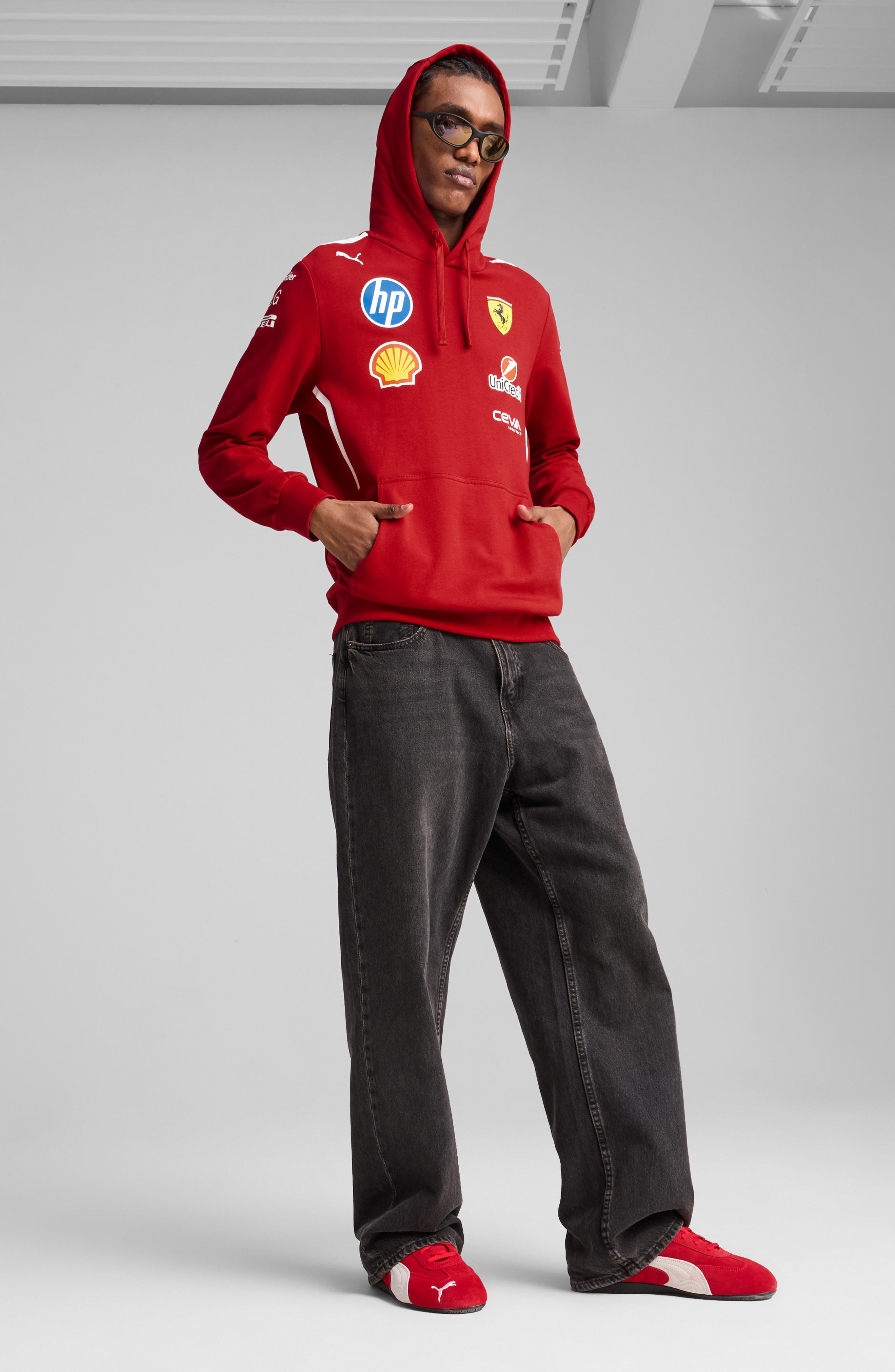 PUMA x 2025 Scuderia Ferrari HP Driver Hoodie in Dark Cherry at Nordstrom - 5
